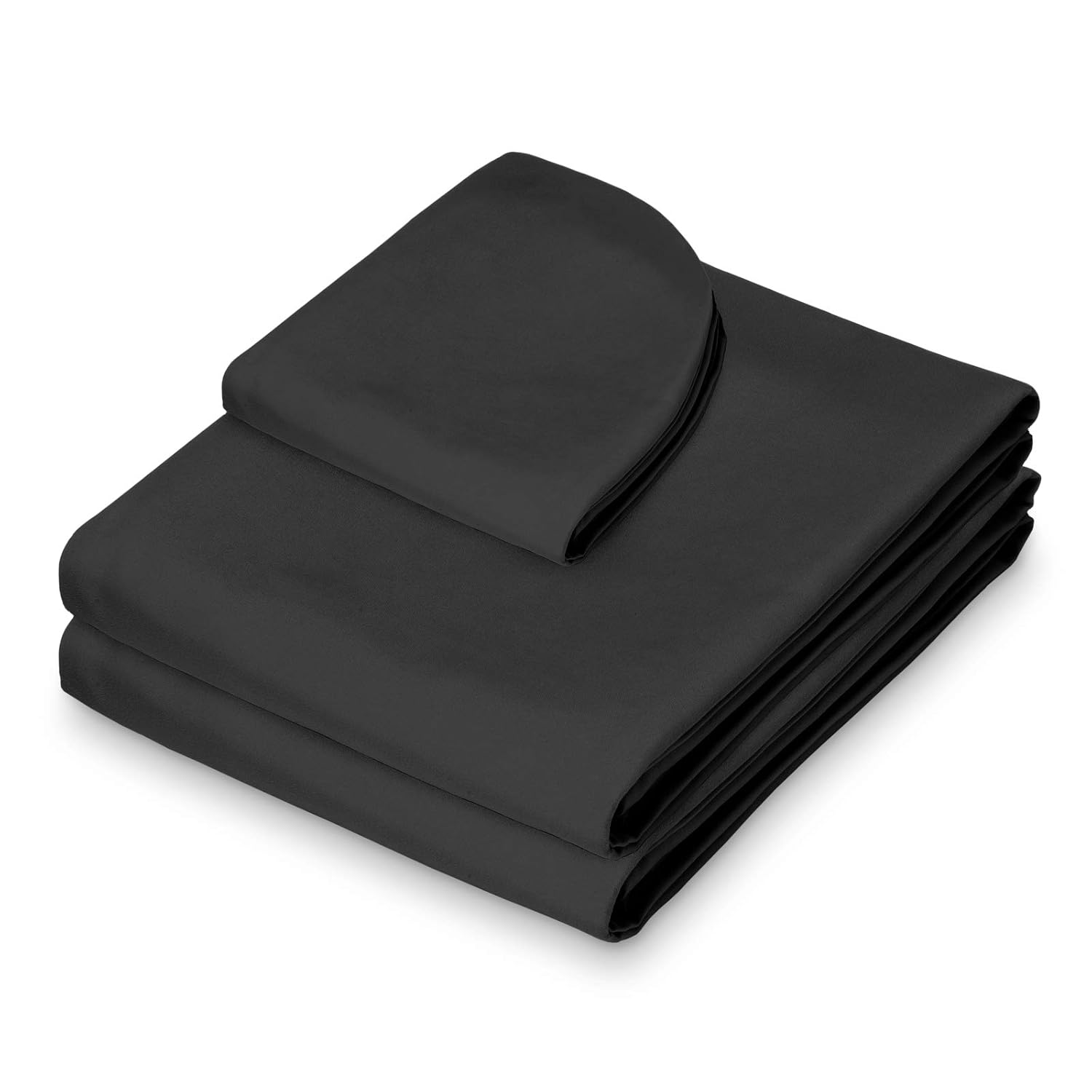 Saloniture 3-Piece Microfiber Massage Sheet Set - Black 1