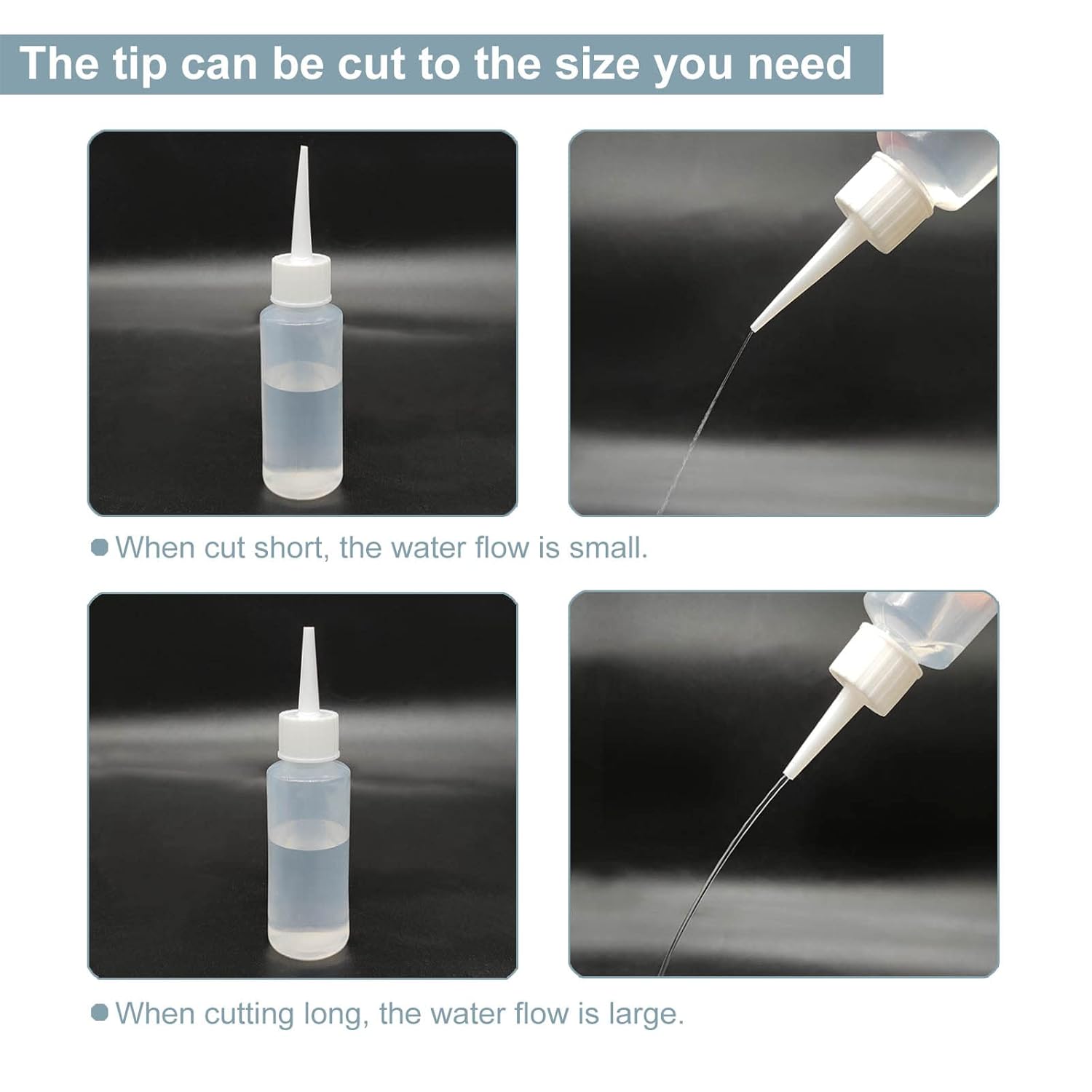 Blingkingdom 6pcs 50ml Squeeze Applicator Bottles