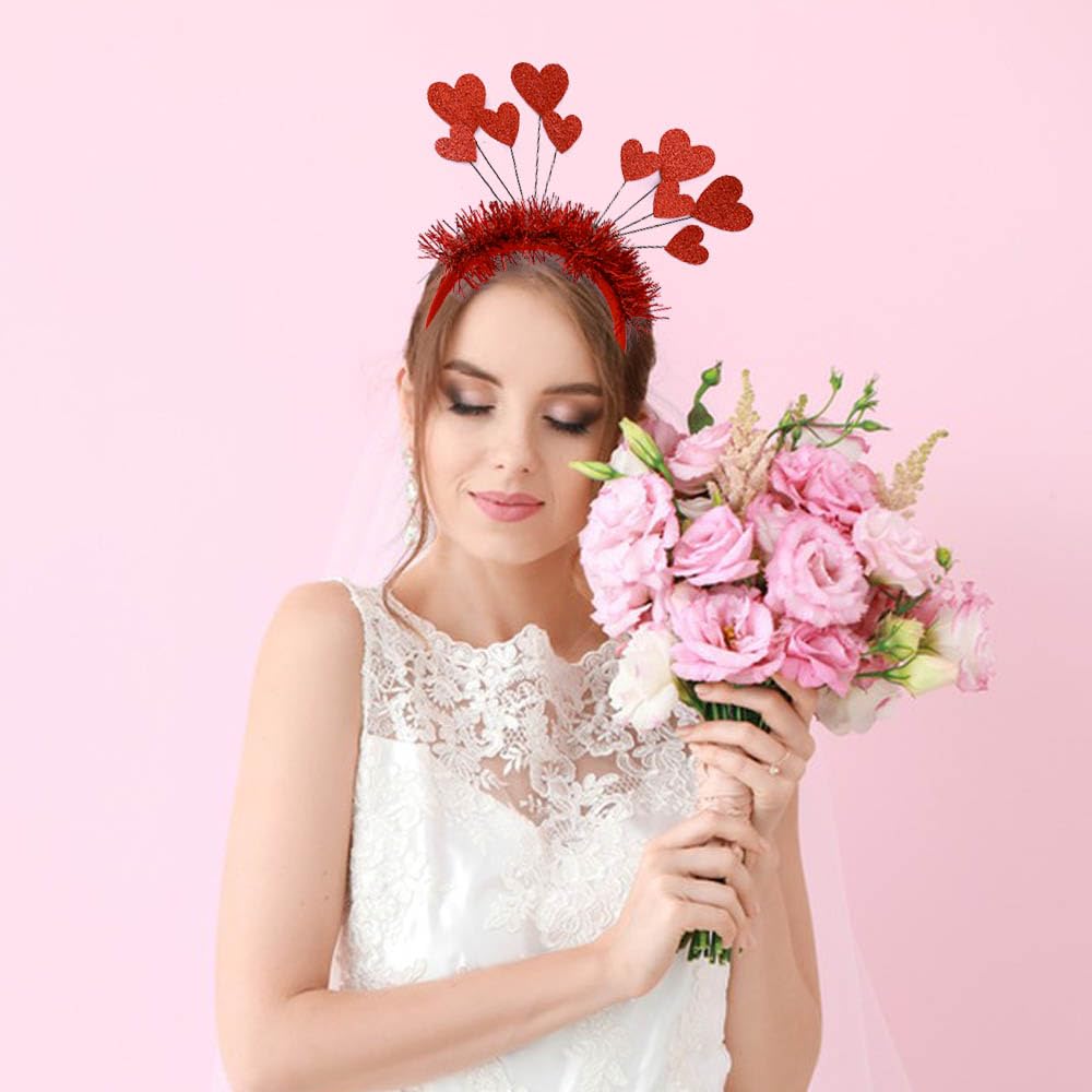 Valentine Heart Glitter Headband for Women Men