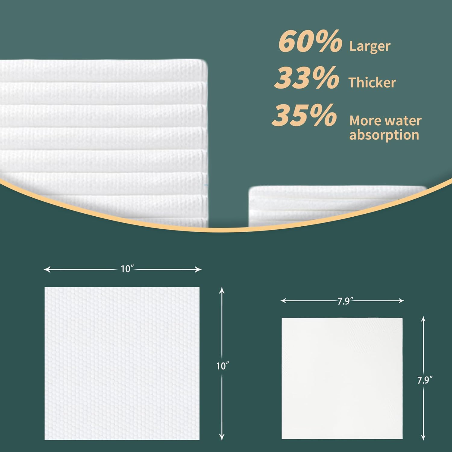 Ourmed Life Disposable Face Towels 60 Count Unscented 10x10 Inch