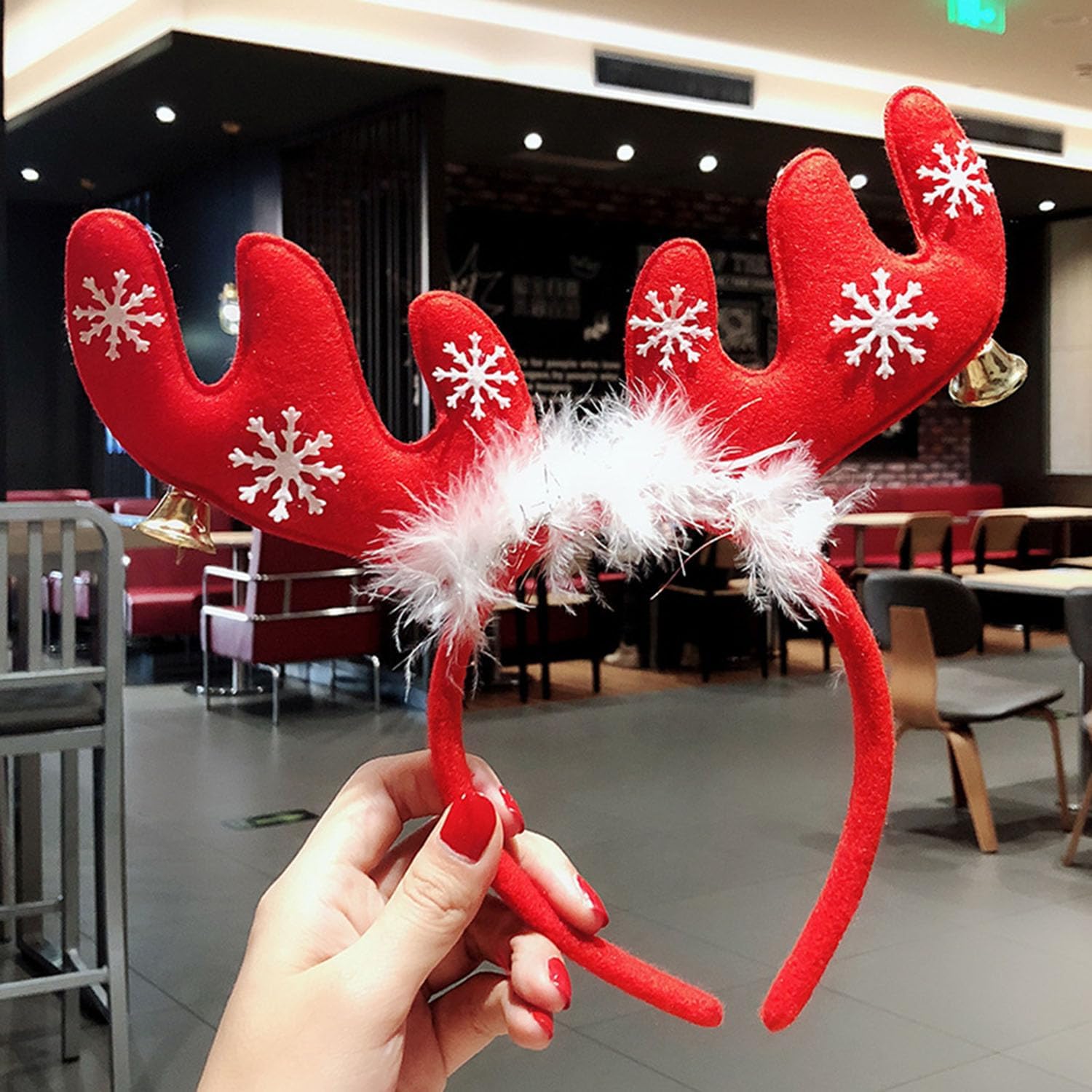 ZWENJIE Christmas Reindeer Antlers Headband
