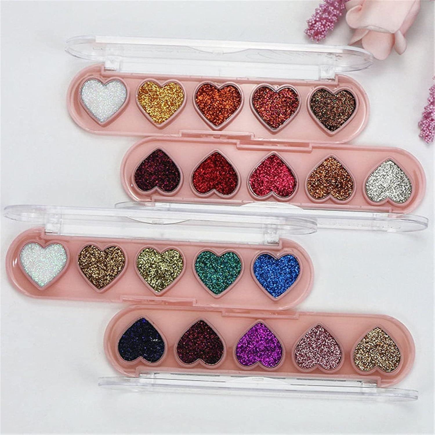 SWEETSHION Eye Shadow Baking Powder Sequins Pencil Box