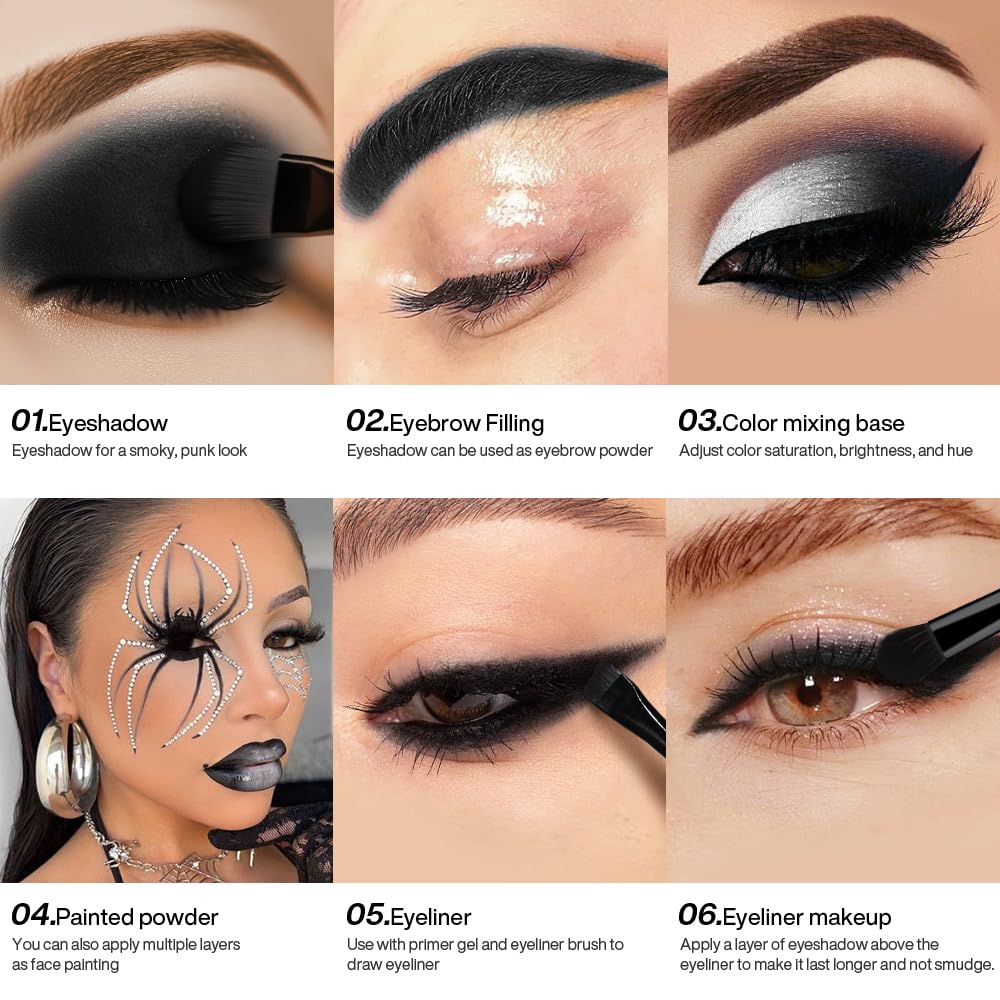 Ecofavor Black Matte Eyeshadow with Applicator 1