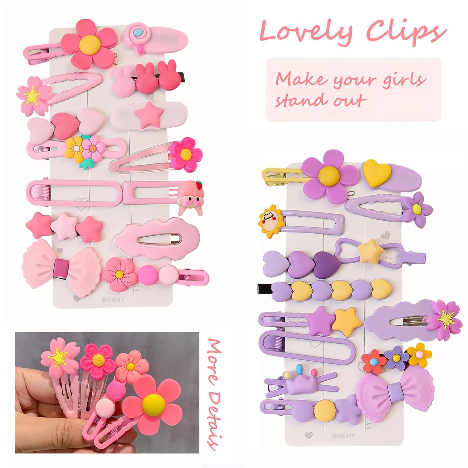BIUCHY 62PCS Toddler Girls Hair Accessories Set