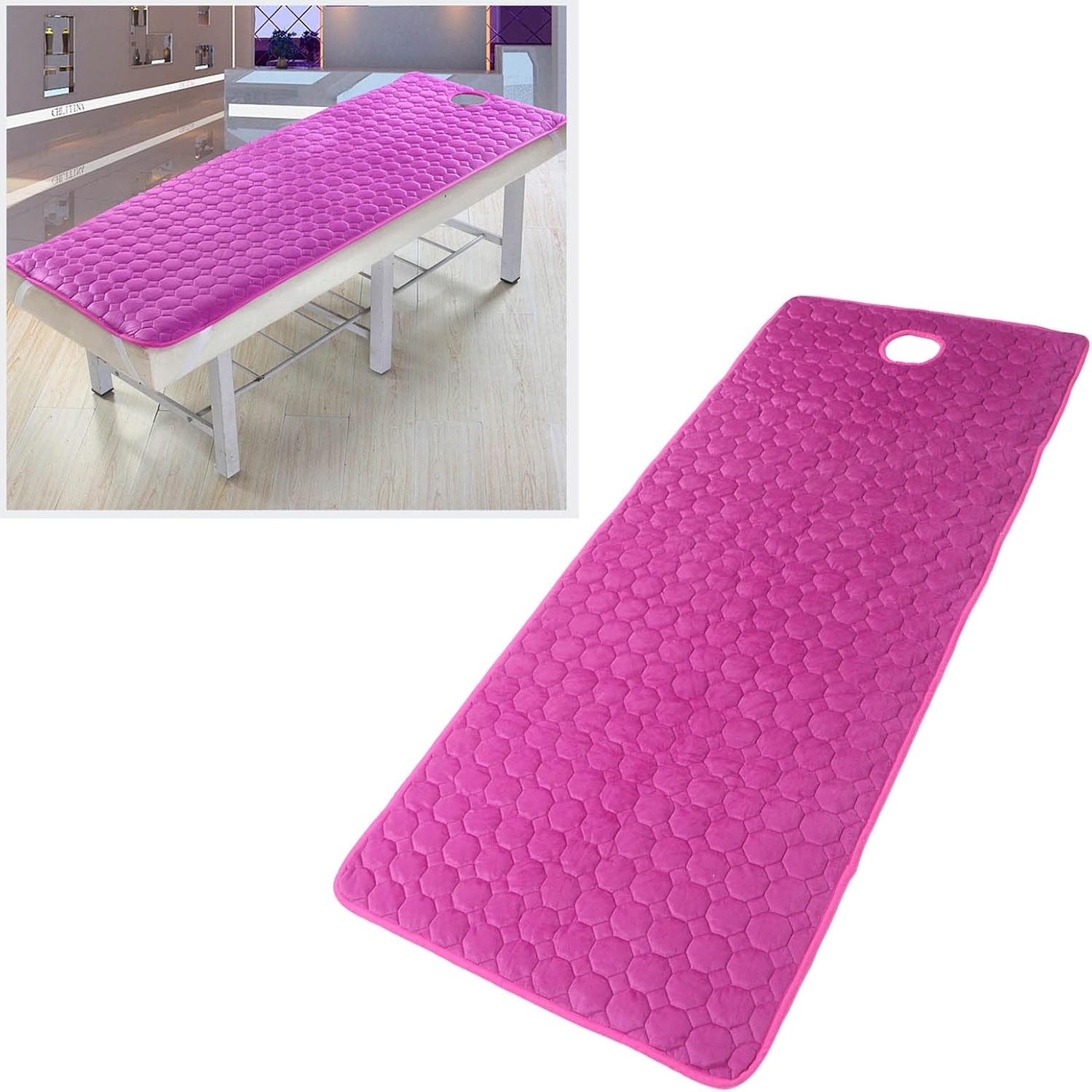Topyond Massage Table Topper Soft Comfortable Lash Bed Pad with Hole