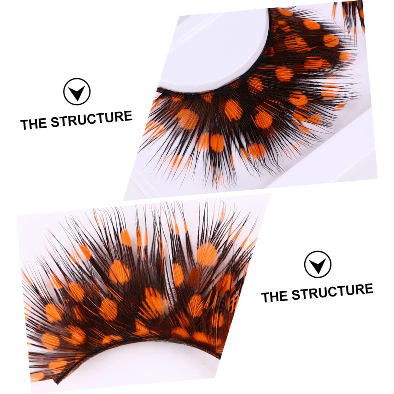 PartyKindom 2Pairs Exaggerated False Eyelashes for Halloween Costume Party