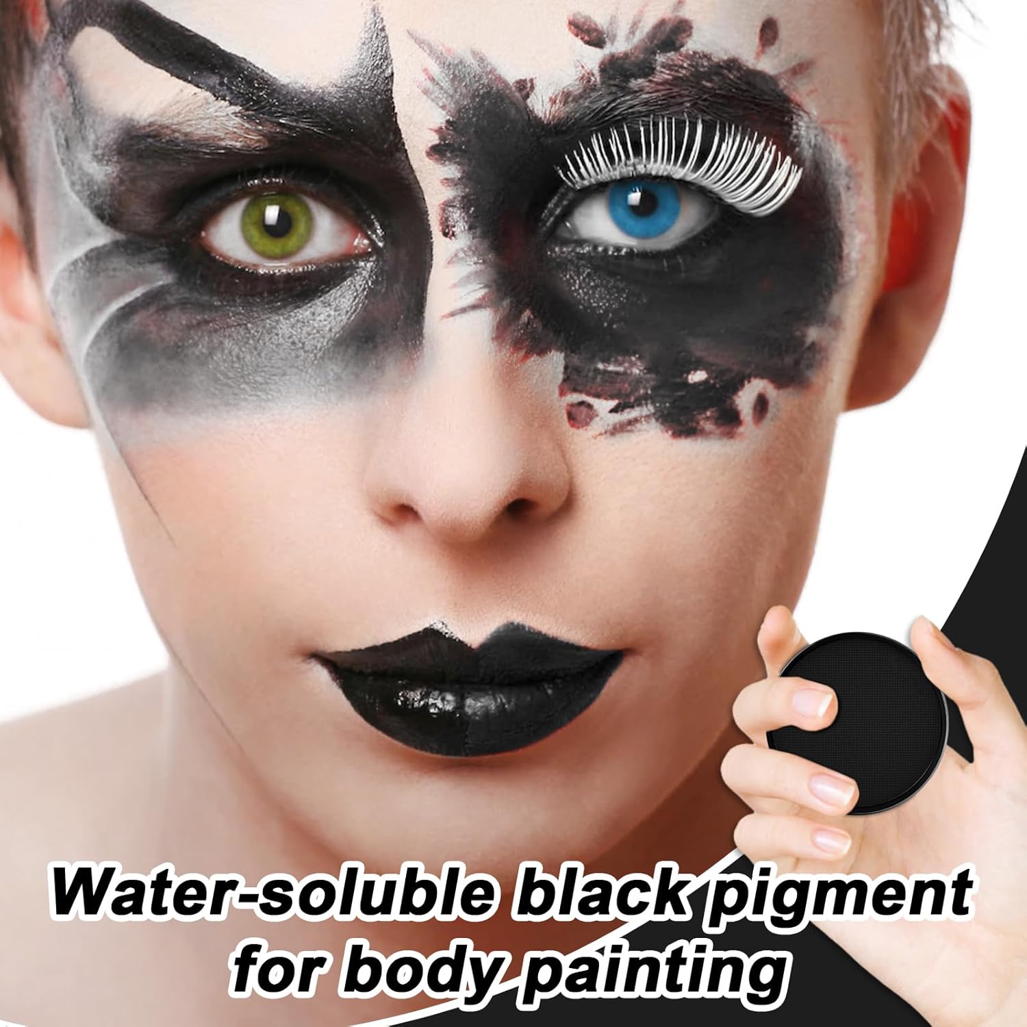 Paezm Black Face Paint Pot - 30g Halloween Makeup