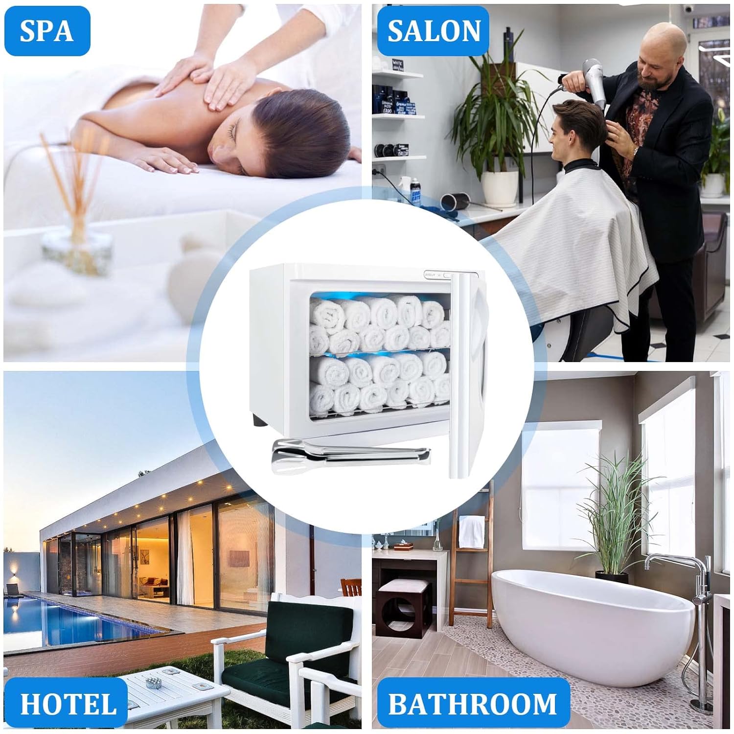 Hot Towel Cabinet 23L - Spa Towel Heater with See-Through Window