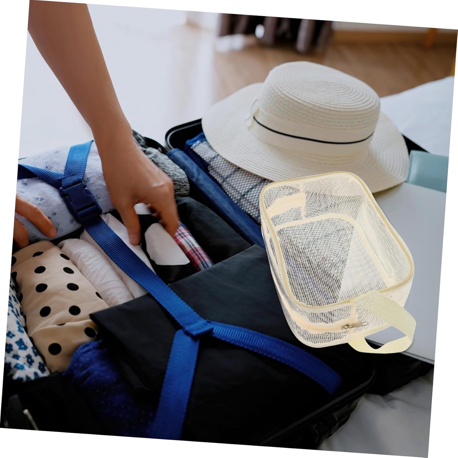 VALICLUD Mesh Travel Toiletry Bag