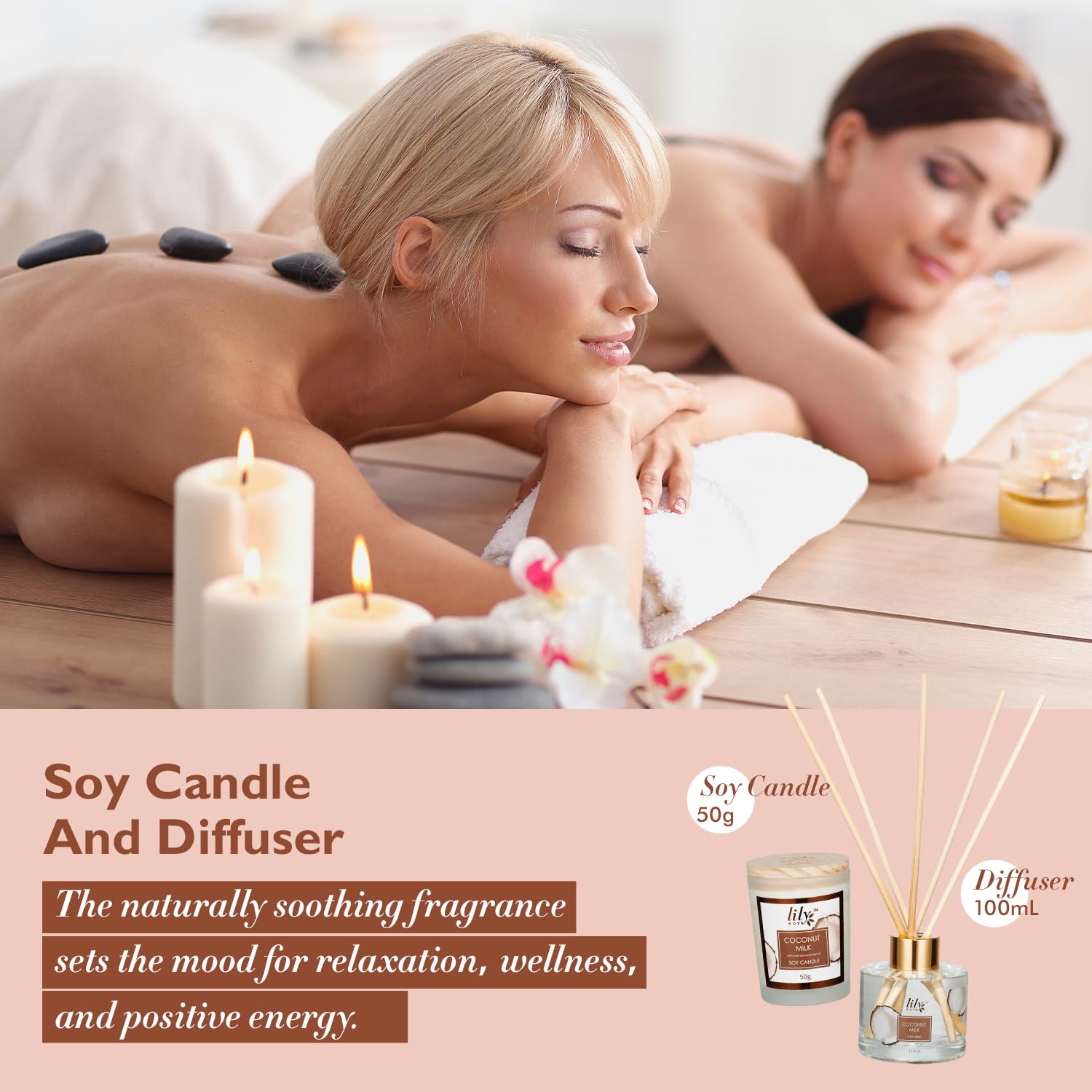 LILY ROY 18Pcs Spa Gift Basket Set for Women Men