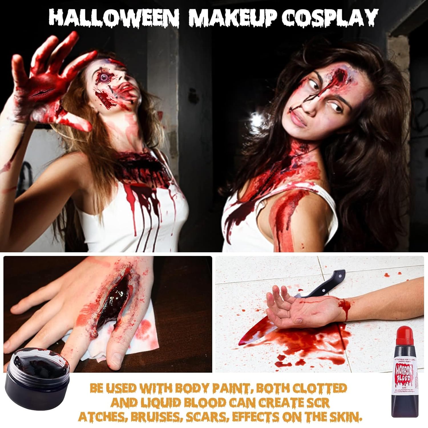 18 Pcs Halloween Fake Knife Costume Props Set