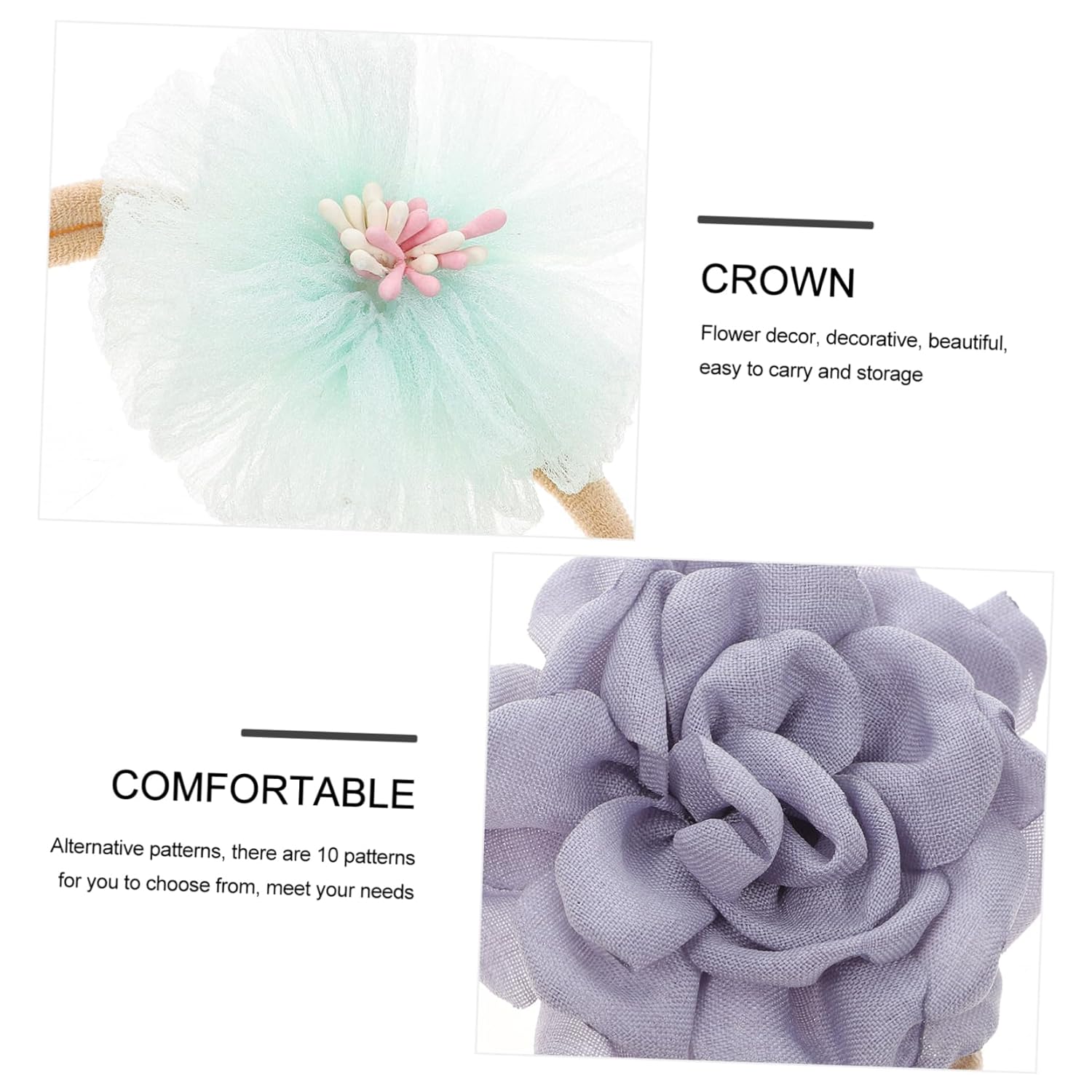 MERRYHAPY 10pcs Baby Headband Flower Set for Kids