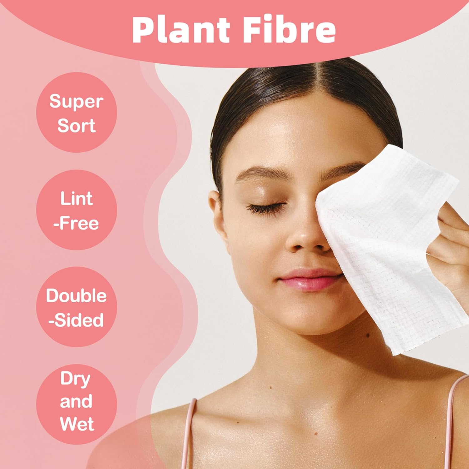 ICOTLE 50 Pack Disposable Face Towels 10x12