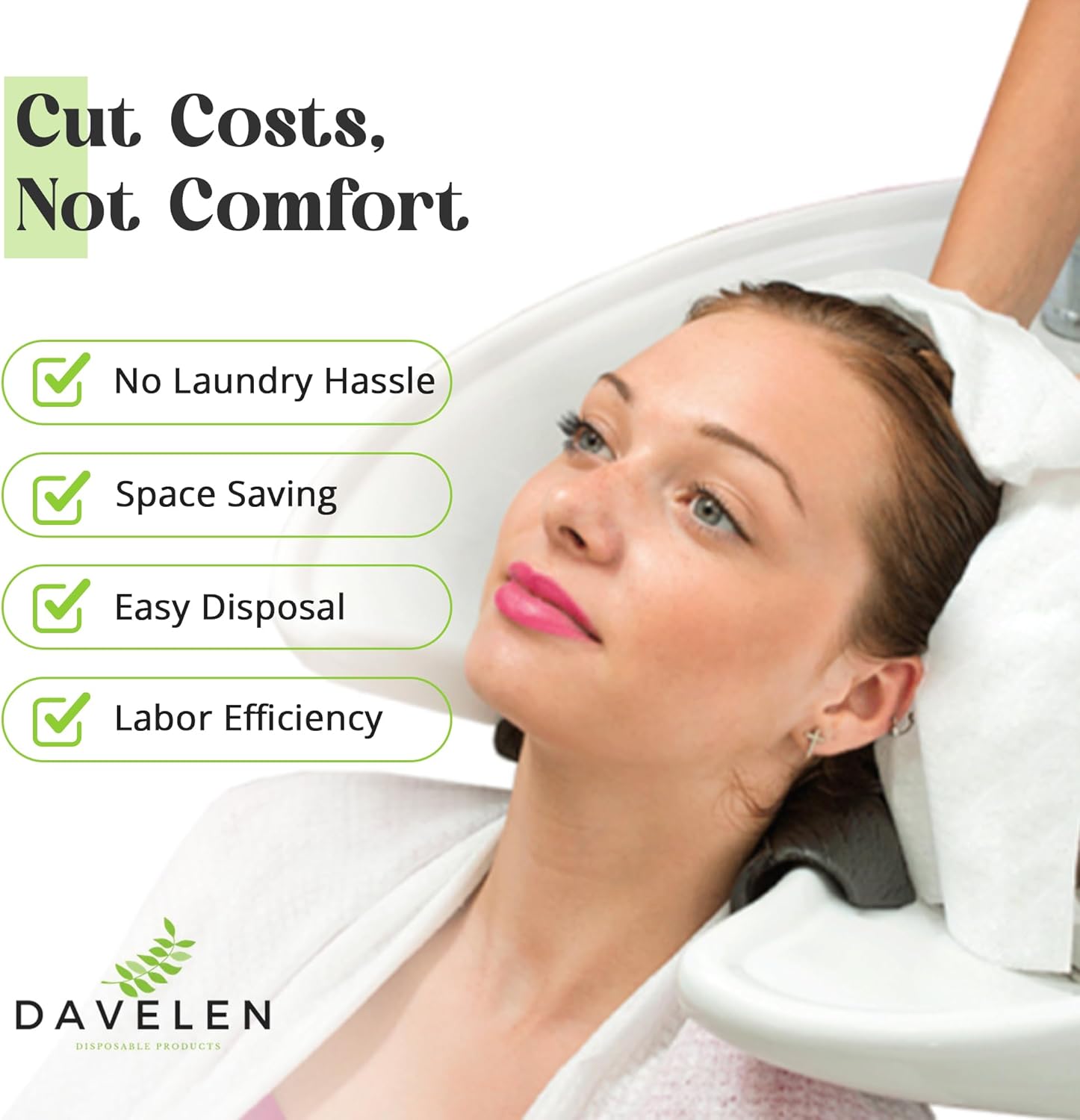 DAVELEN Disposable Large Luxury Towels 50-Count