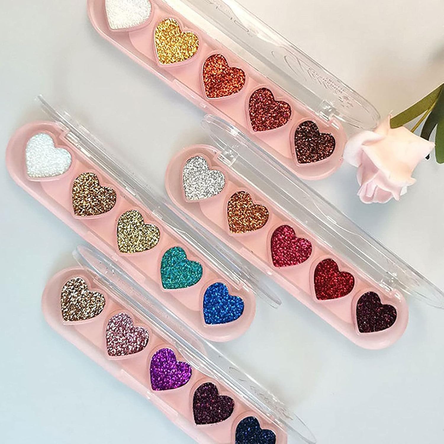 SWEETSHION Eye Shadow Baking Powder Sequins Pencil Box