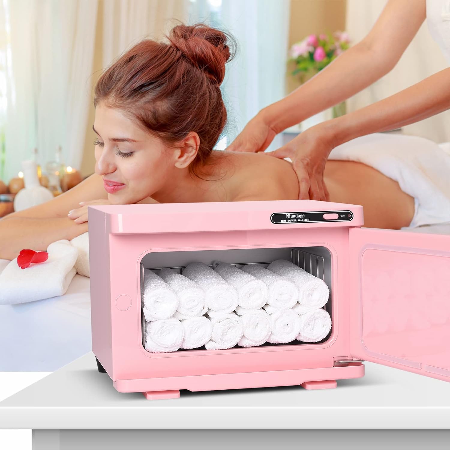 Hot Towel Warmer Cabinet 8L Pink
