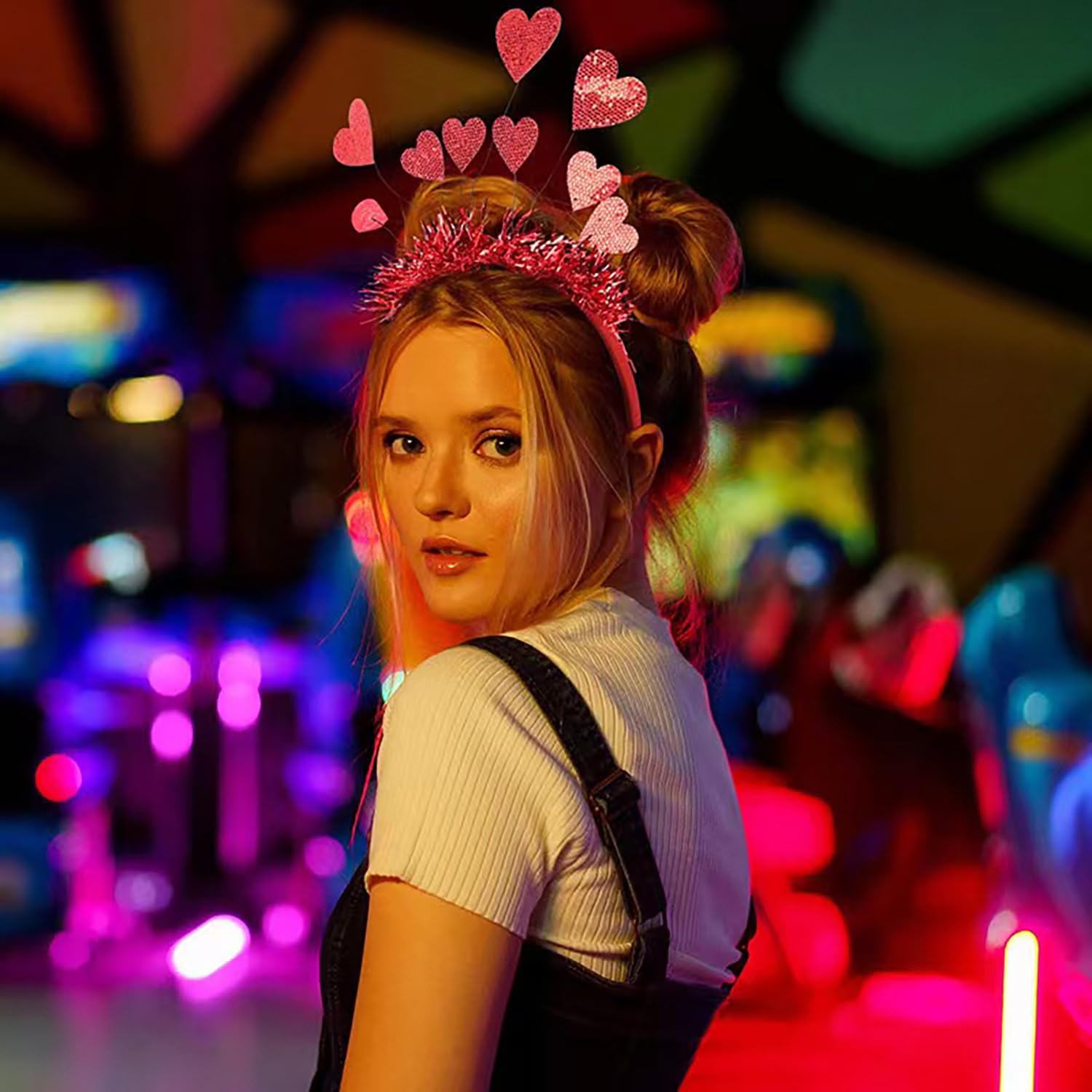 QUNITKAST Valentines Day Red Glitter Headband