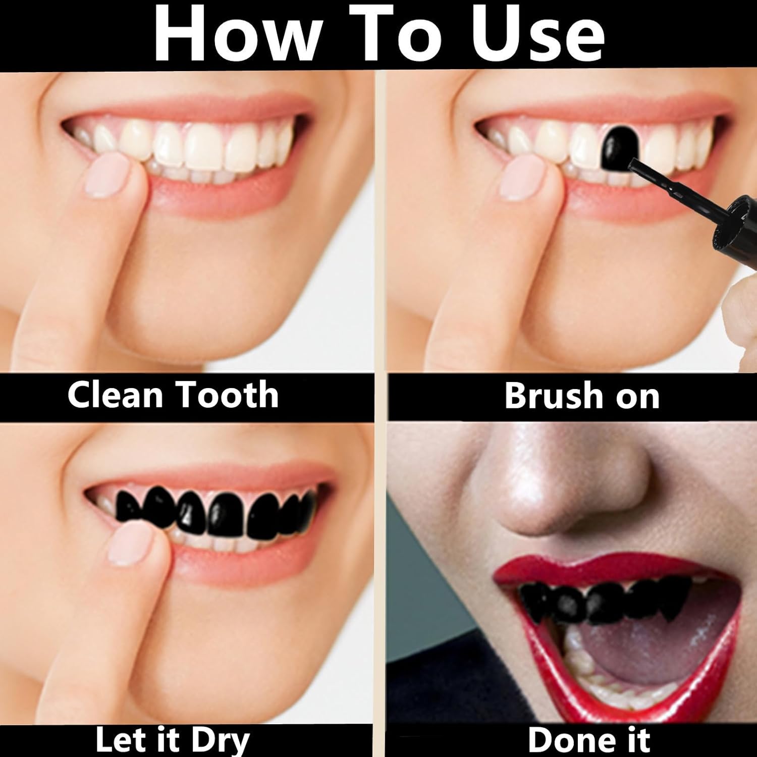 Go Ho Black Tooth Paint for Cosplay Halloween