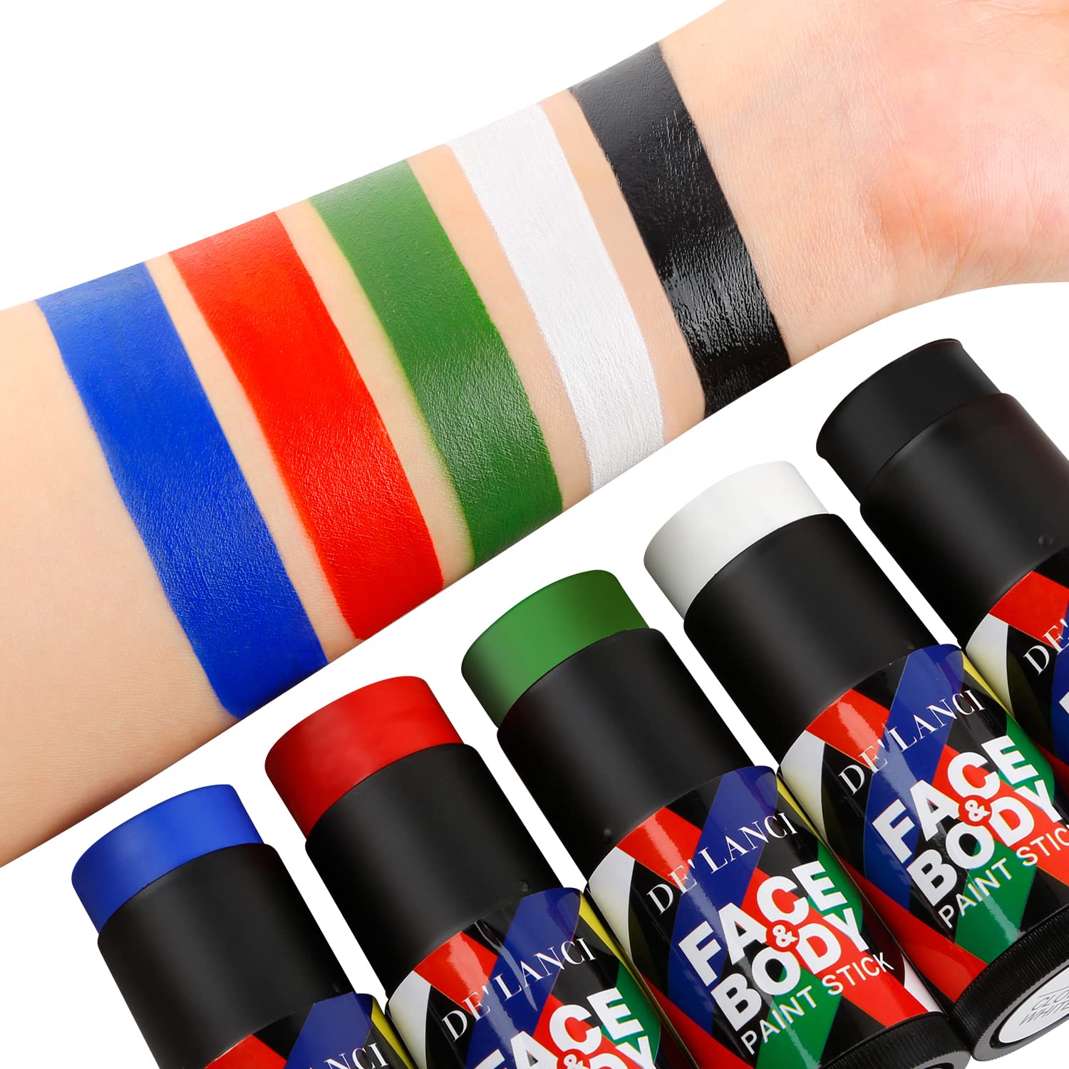BEUSELF Face Body Paint Stick - Clown White Eye Black