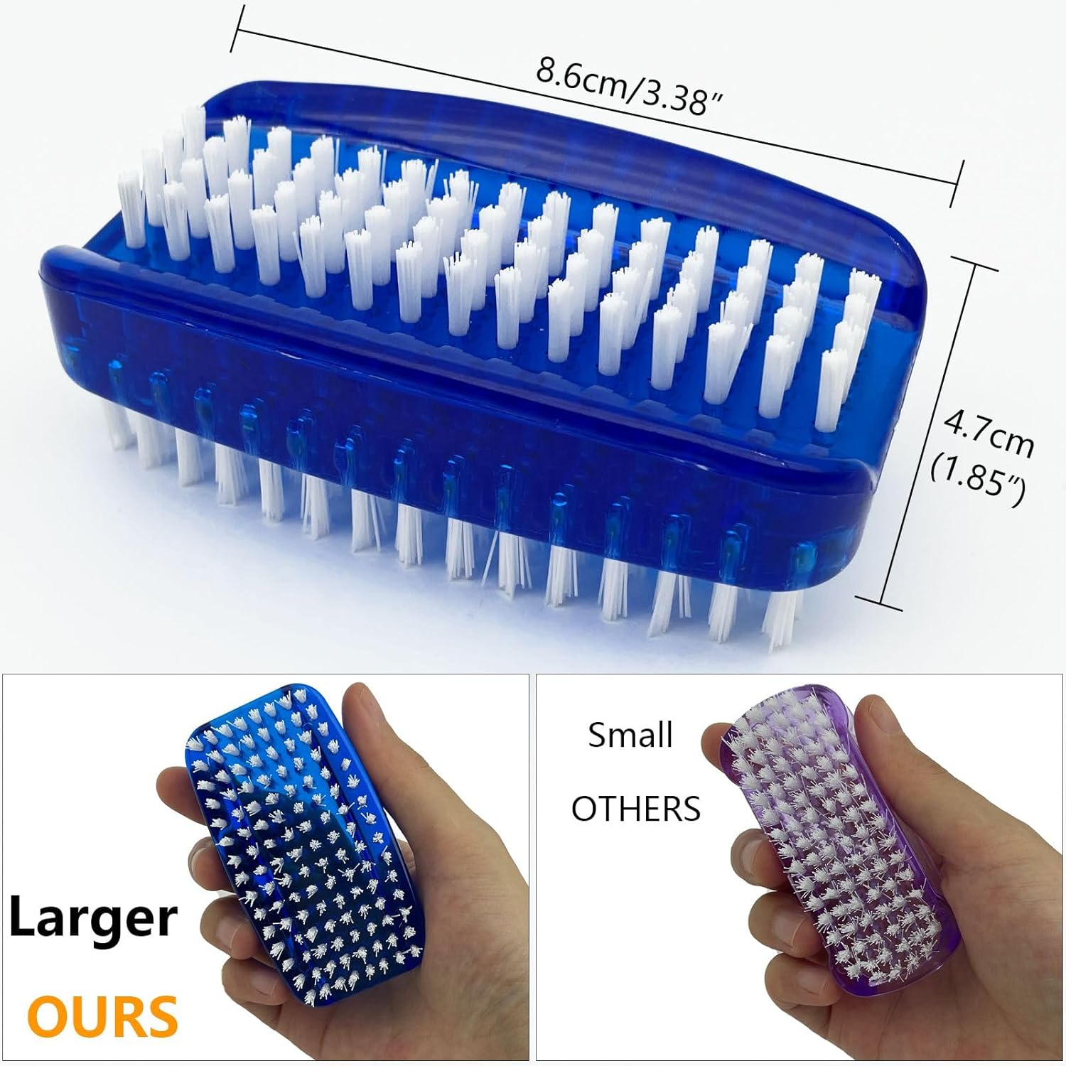 2-Sided Nail Brush for Cleaning Fingernails