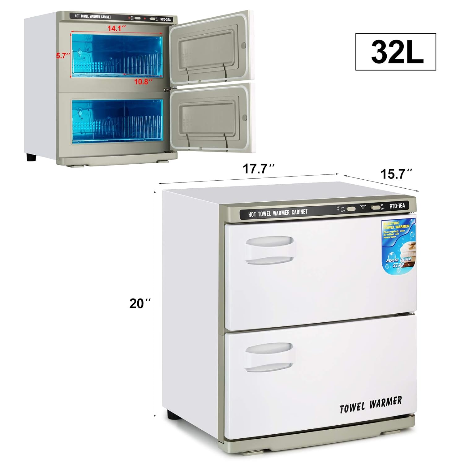 Artist Hand Hot Towel Warmer 32L with Temperature Control