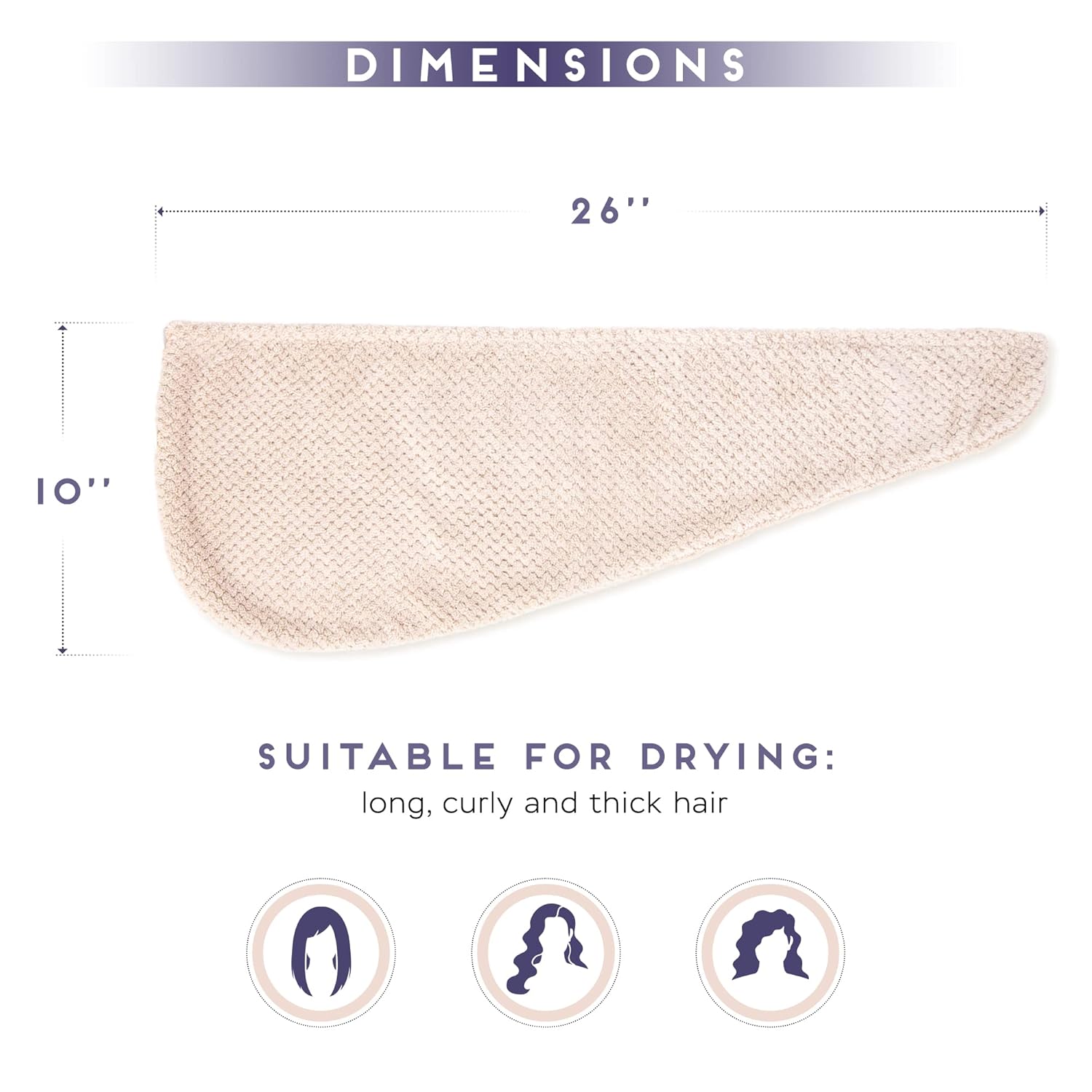 SimpleField 2 Pack Microfiber Hair Towel Wrap