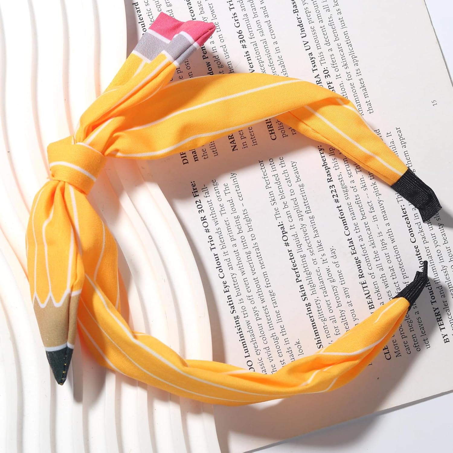 Totelux Yellow Pencil Headband for Women Girls School Events