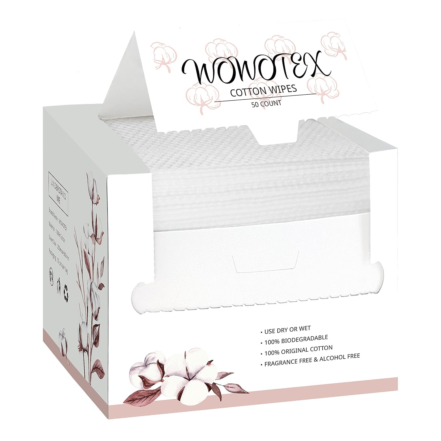 100 Cotton Face Towel 50 Count 10x12 Inch
