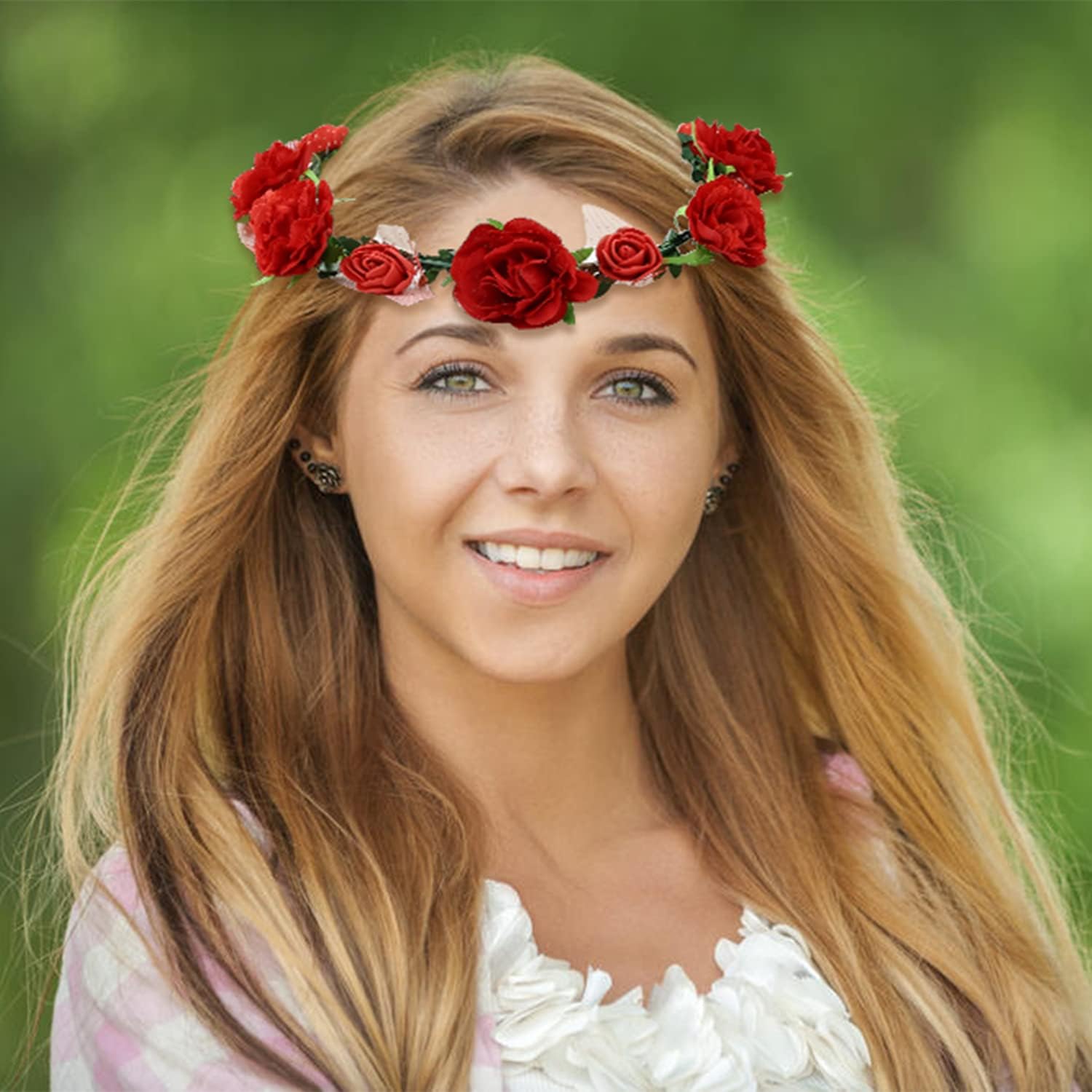 Lawie 10 Pack Boho Flower Crowns with Ribbon