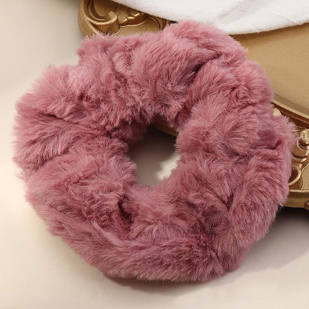DINPREY 6 Pcs Leopard Towel Scrunchies for Hair Drying