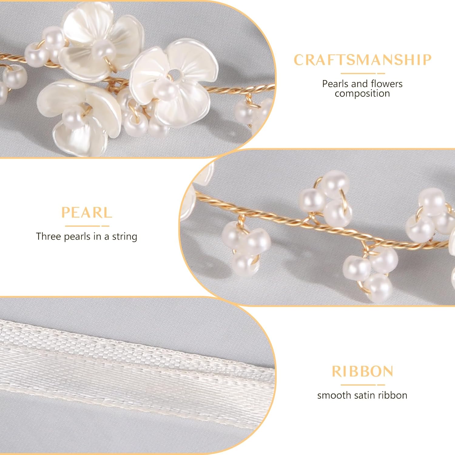 Elegant Orchid Pearl Headpiece for Girls and Women