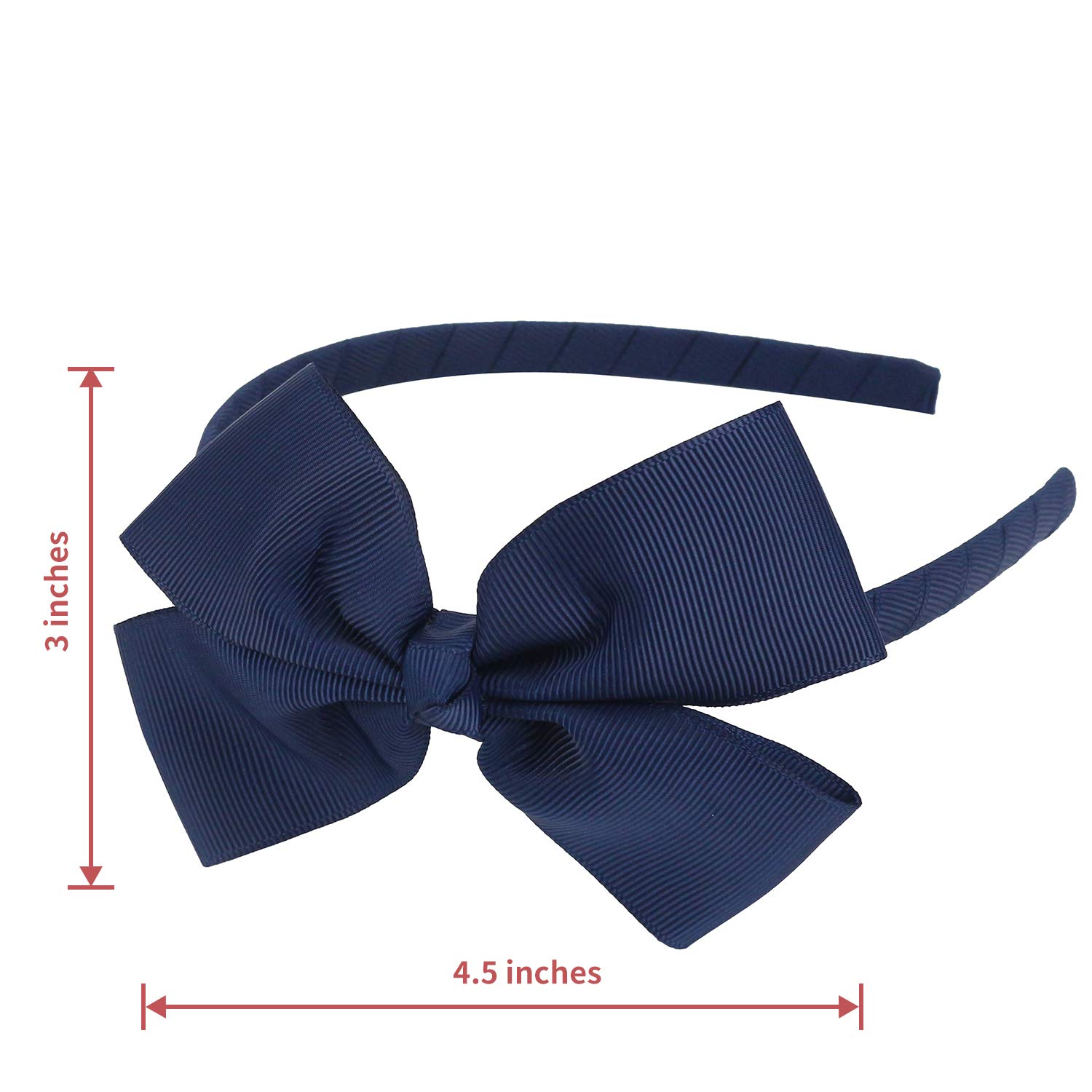 MEEDEE Navy Bow Headband for Girls