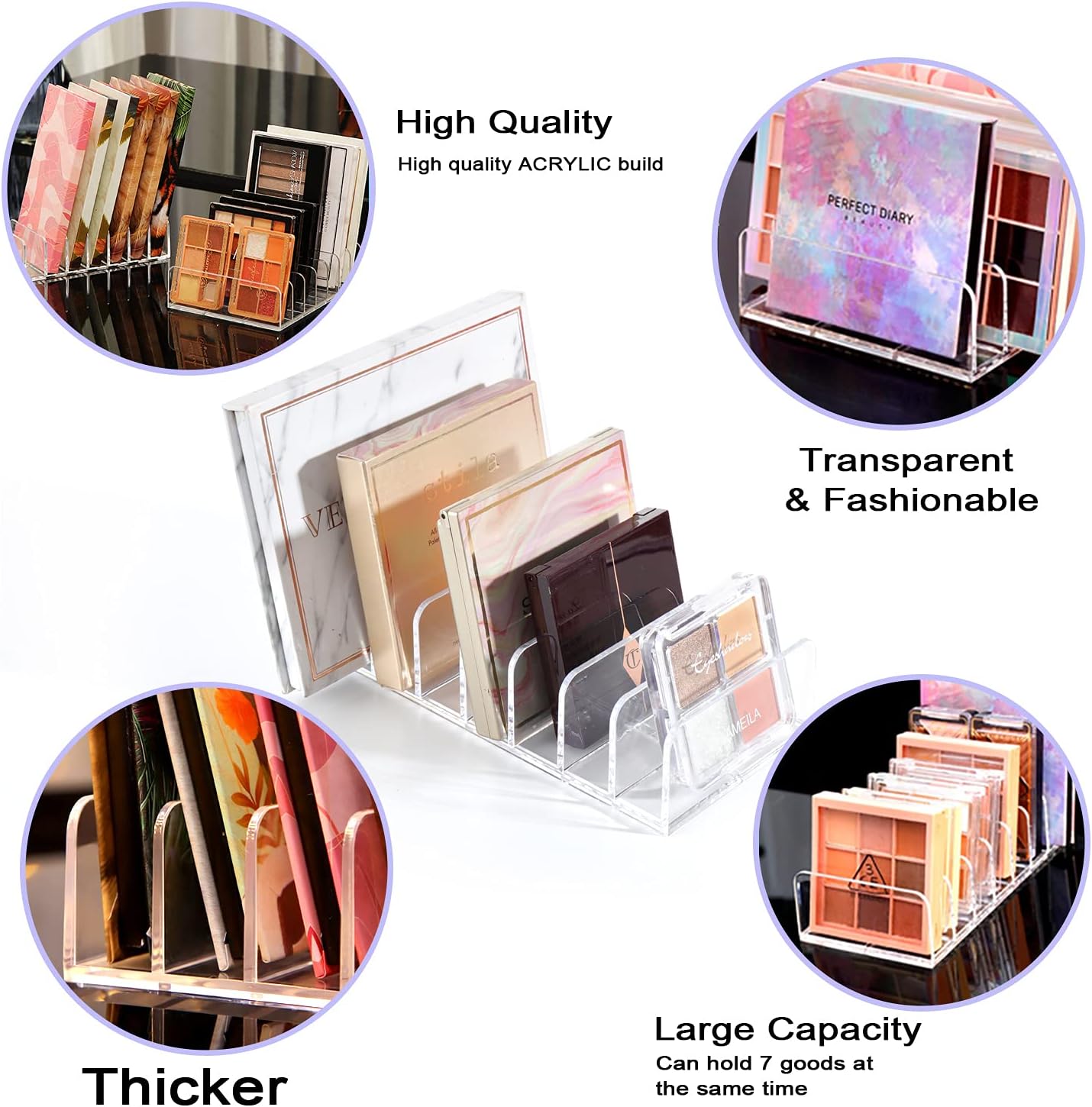 V-HANVER 7 Sections Makeup Palette Organizer 1