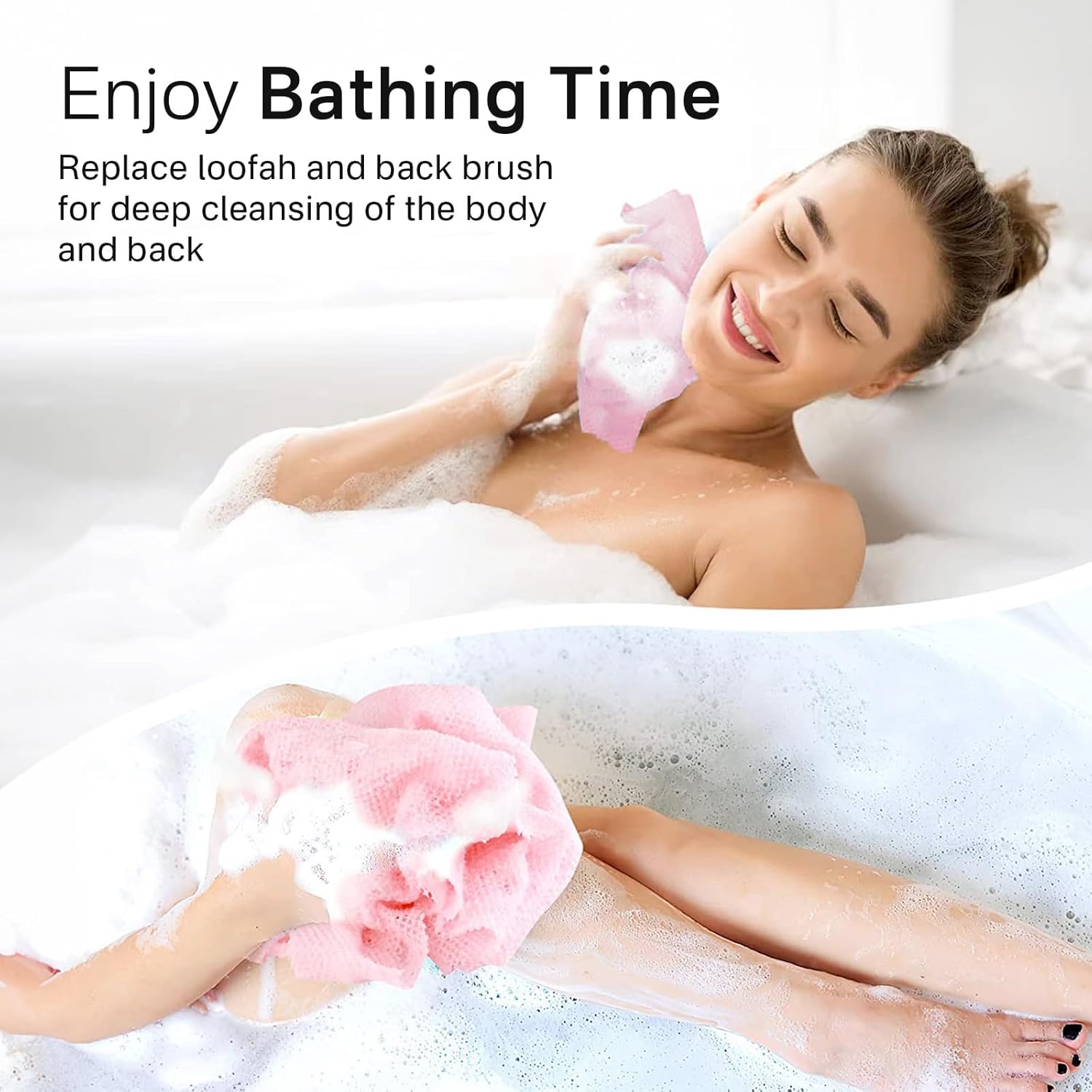 Yiclick Exfoliating Washcloth 3 Pack for Body Scrubbing
