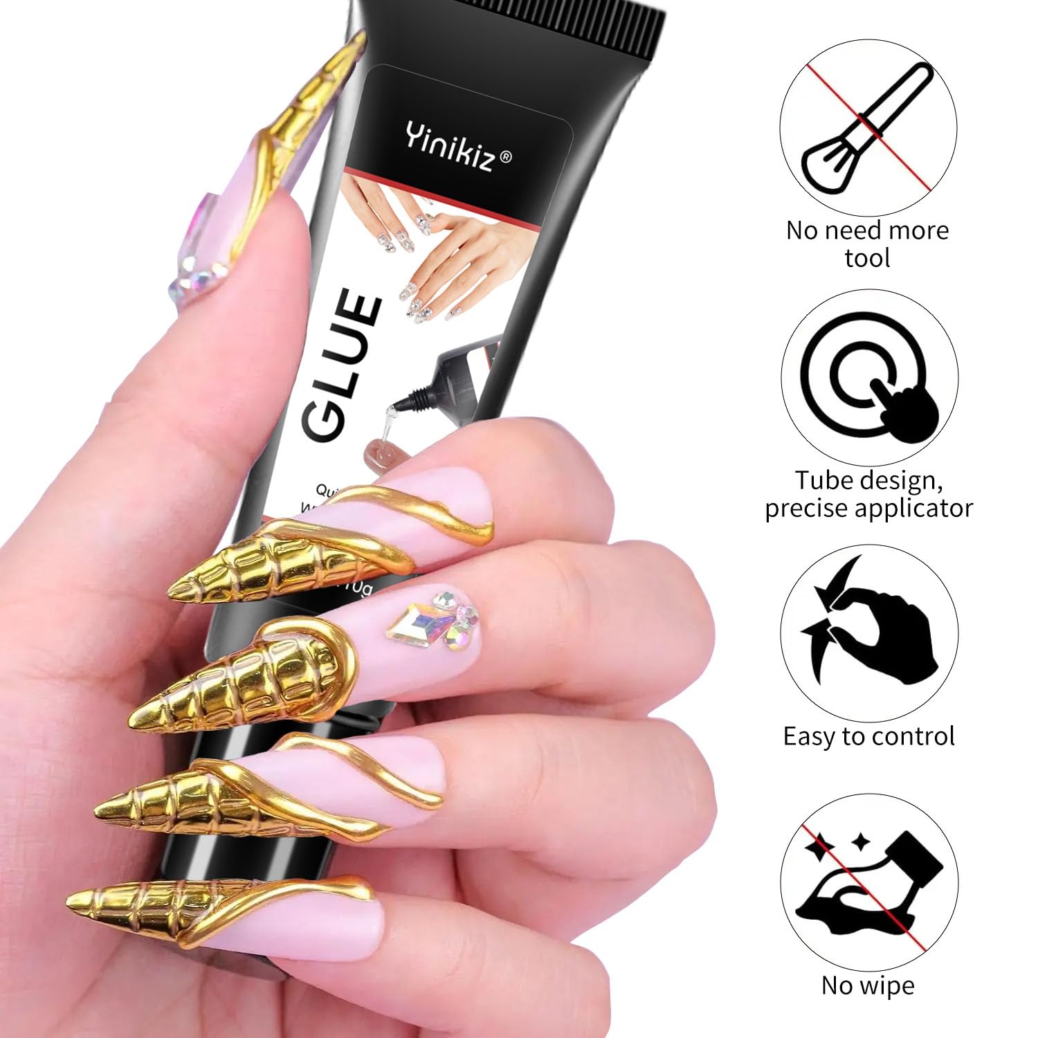 Wumawu Nail Glue Gel with Remover 10g 10ml Set