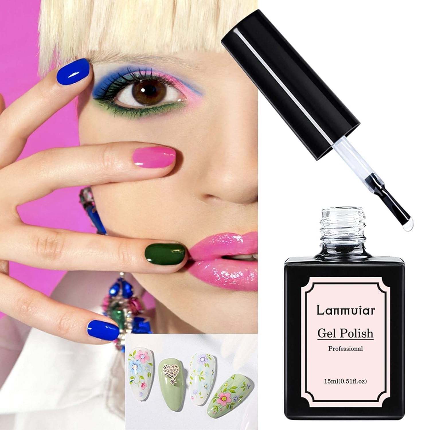 Xiahium Nail Art Tool Kit 15ml Durable Matte Seal Base Glue