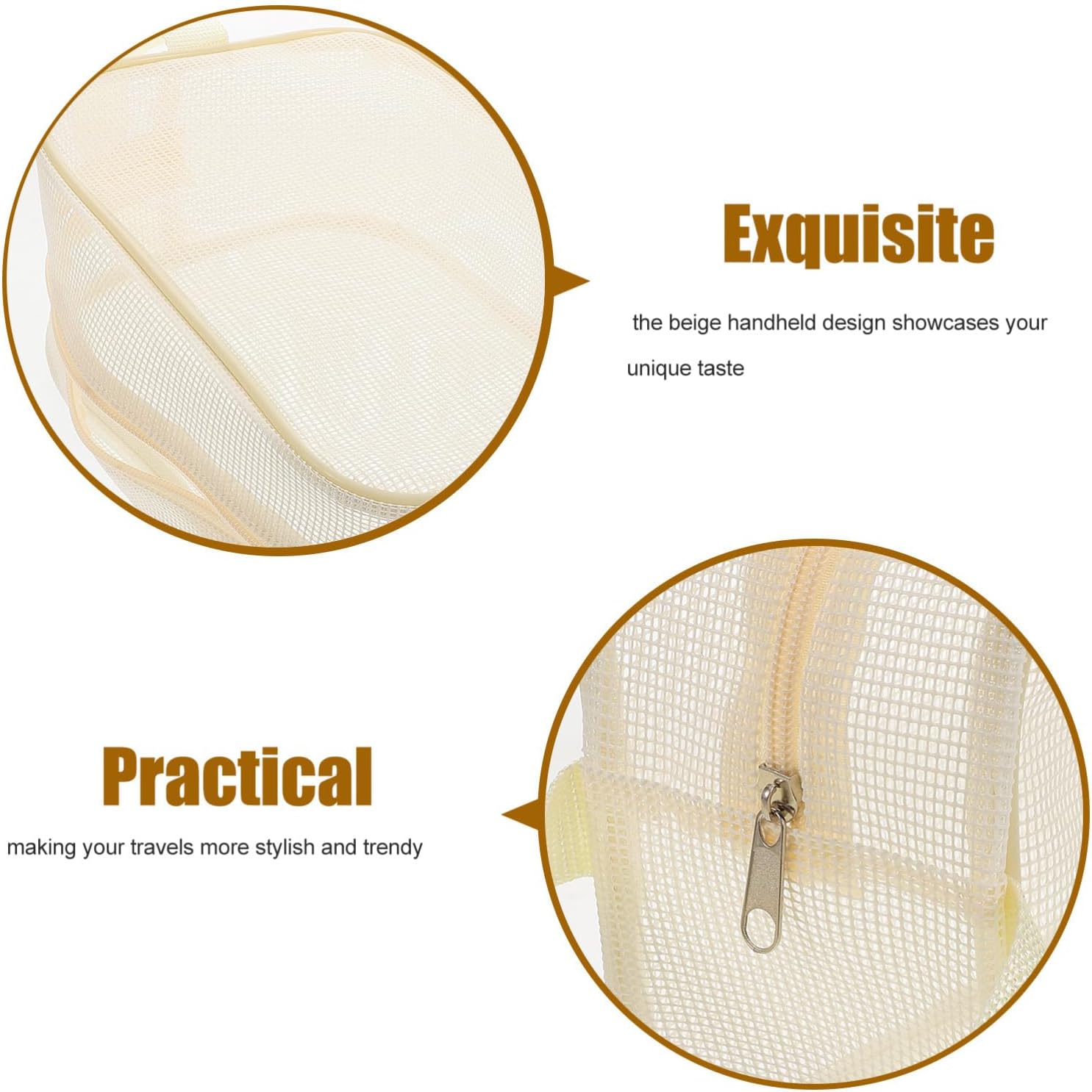VICASKY Portable Dry Mesh Toiletry Bag