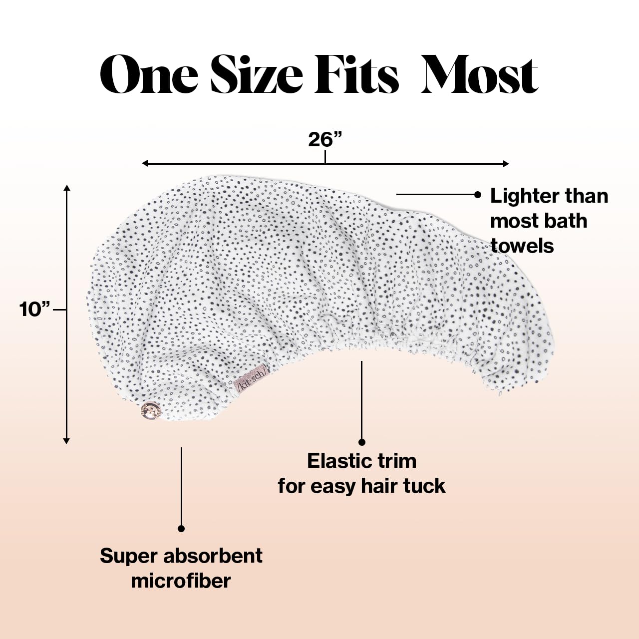 Kitsch Microfiber Hair Towel Wrap - Ultra Soft Quick Dry Anti-Frizz