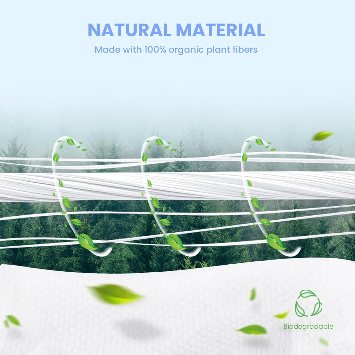 MIRUCOO 100 Sheet Organic Viscose Facial Towels