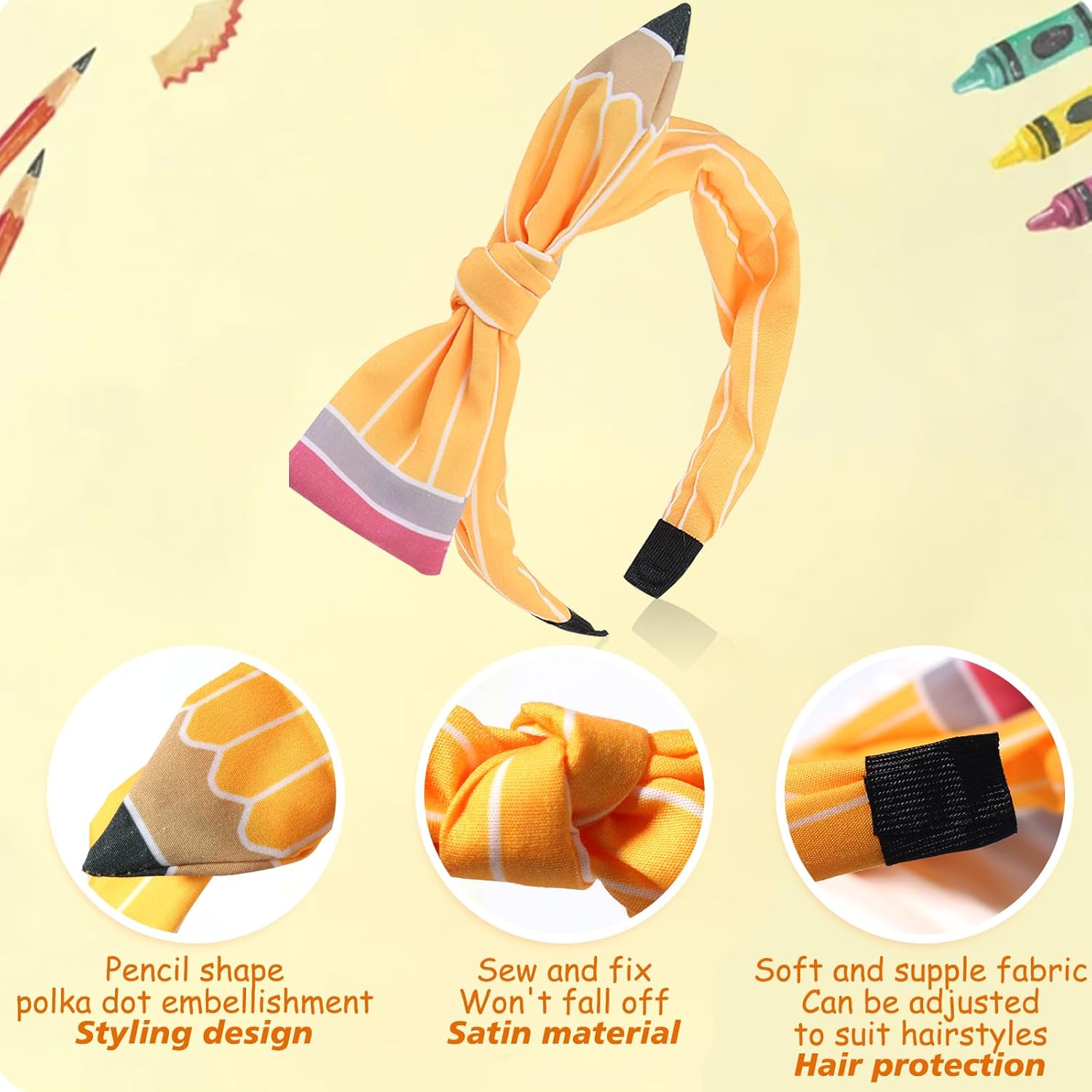 Totelux Yellow Pencil Headband for Women Girls School Events