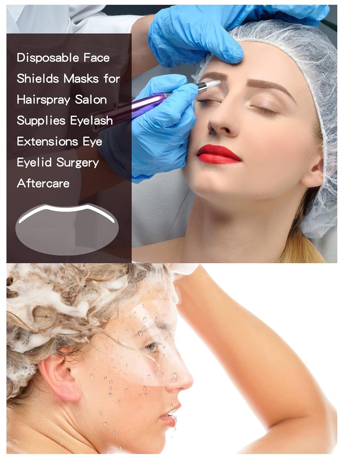 300 PCS EBANKU Face Eye Shields for Shower and Hairspray Protection