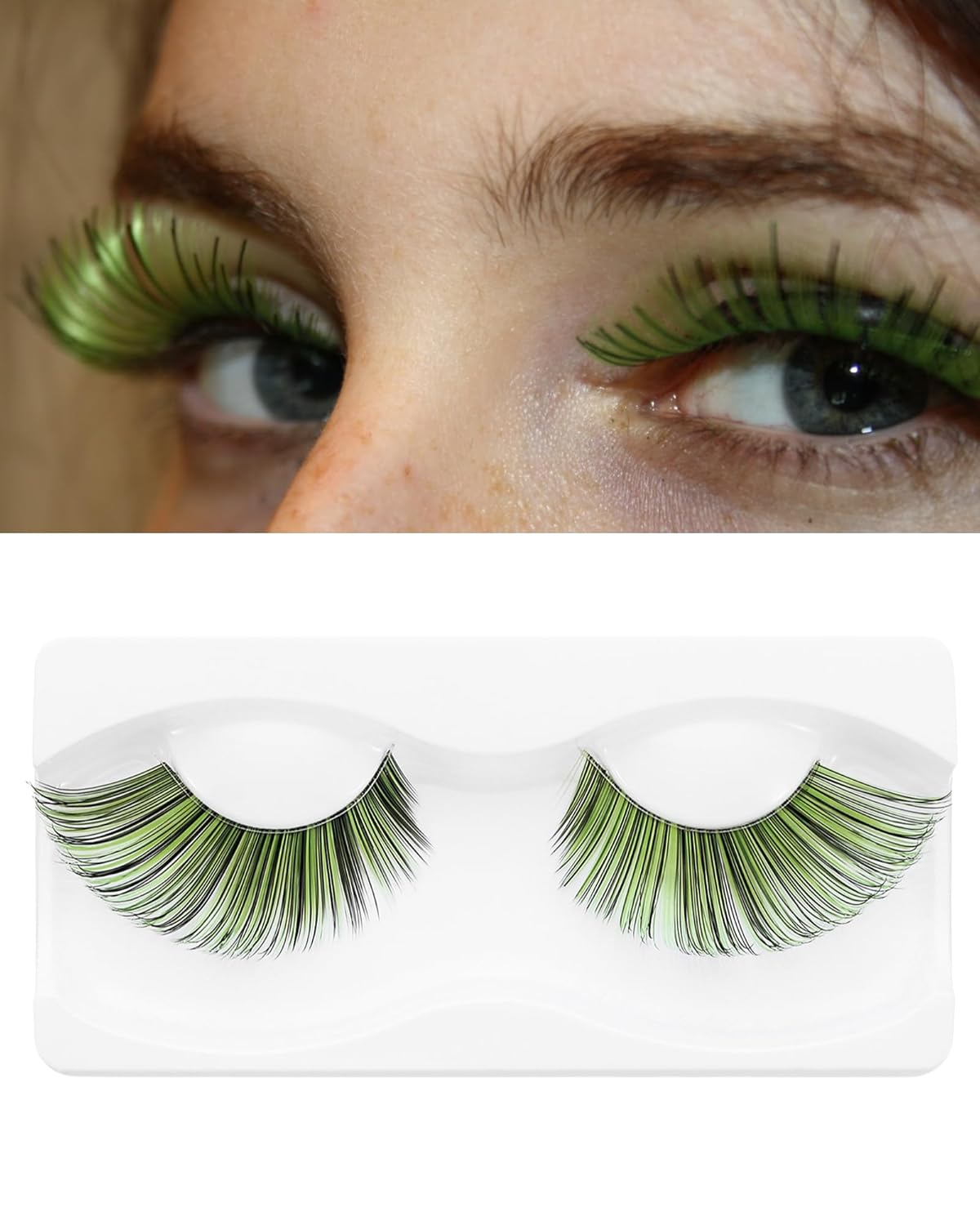 Outopen Green Halloween 22mm False Lashes