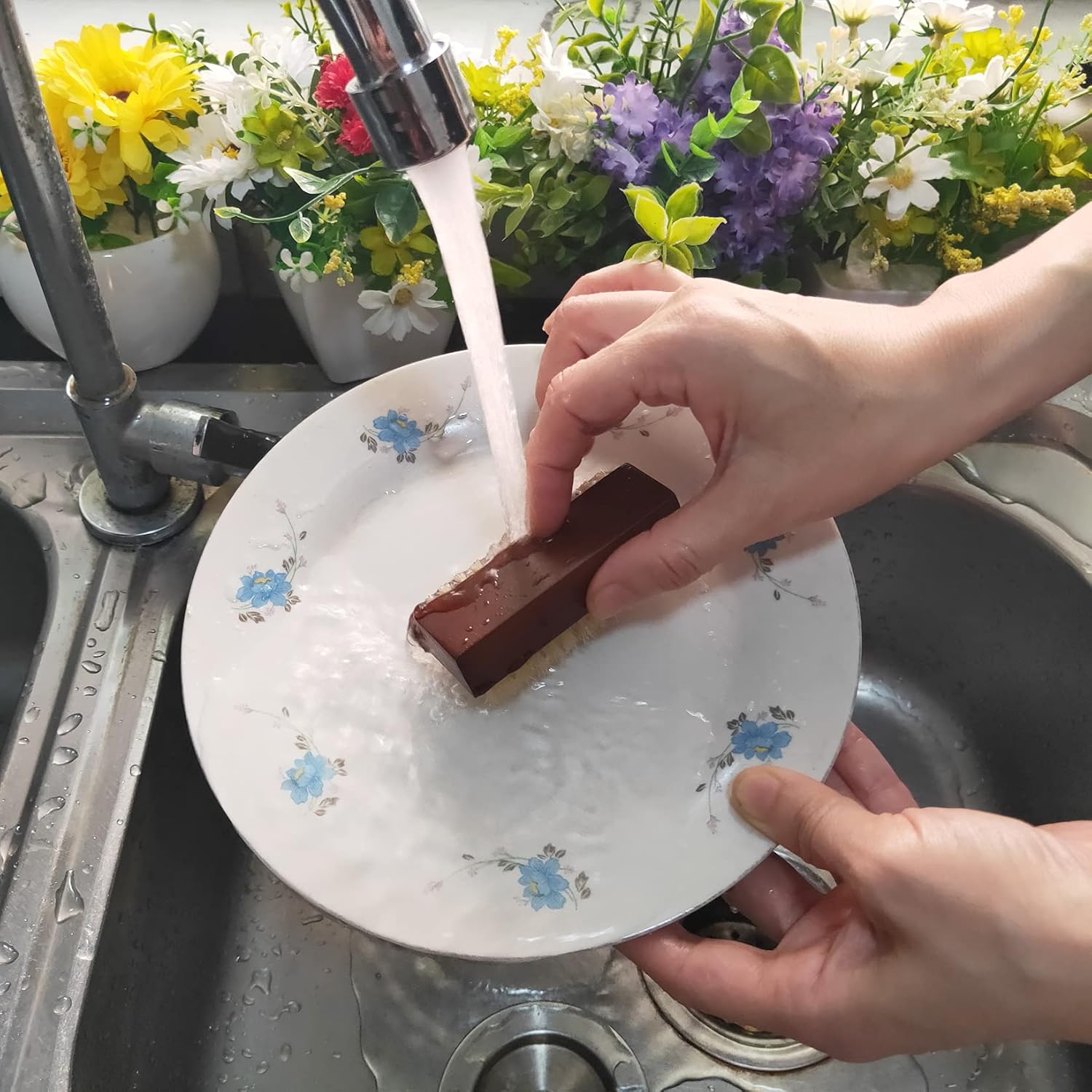 Coralpearl Wooden Nail Brush Cleaner Rosewood Two Sided