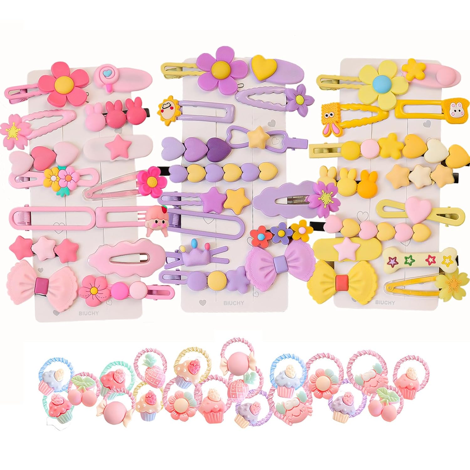 BIUCHY 62PCS Toddler Girls Hair Accessories Set