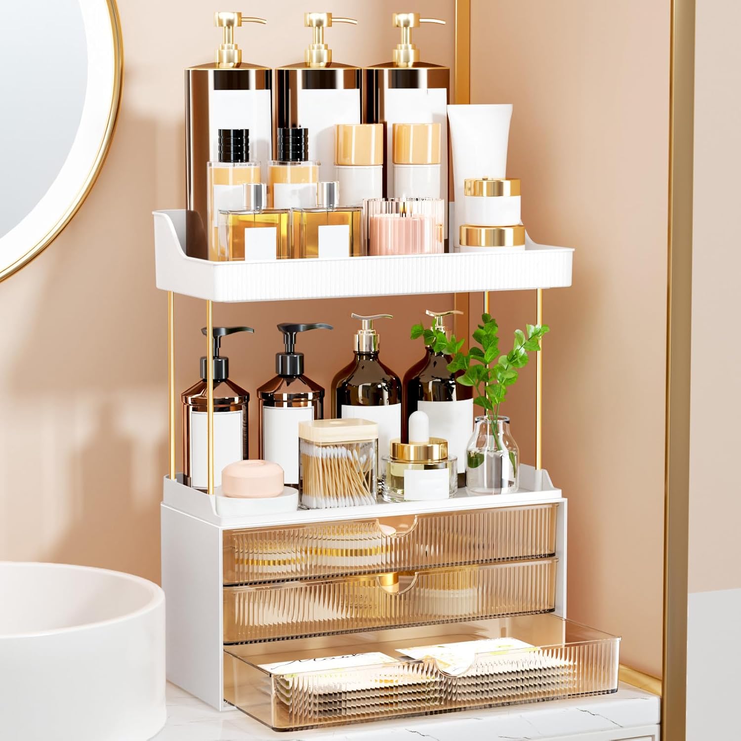 StorBin 3-Drawer Makeup Organizer with 5 Tiers