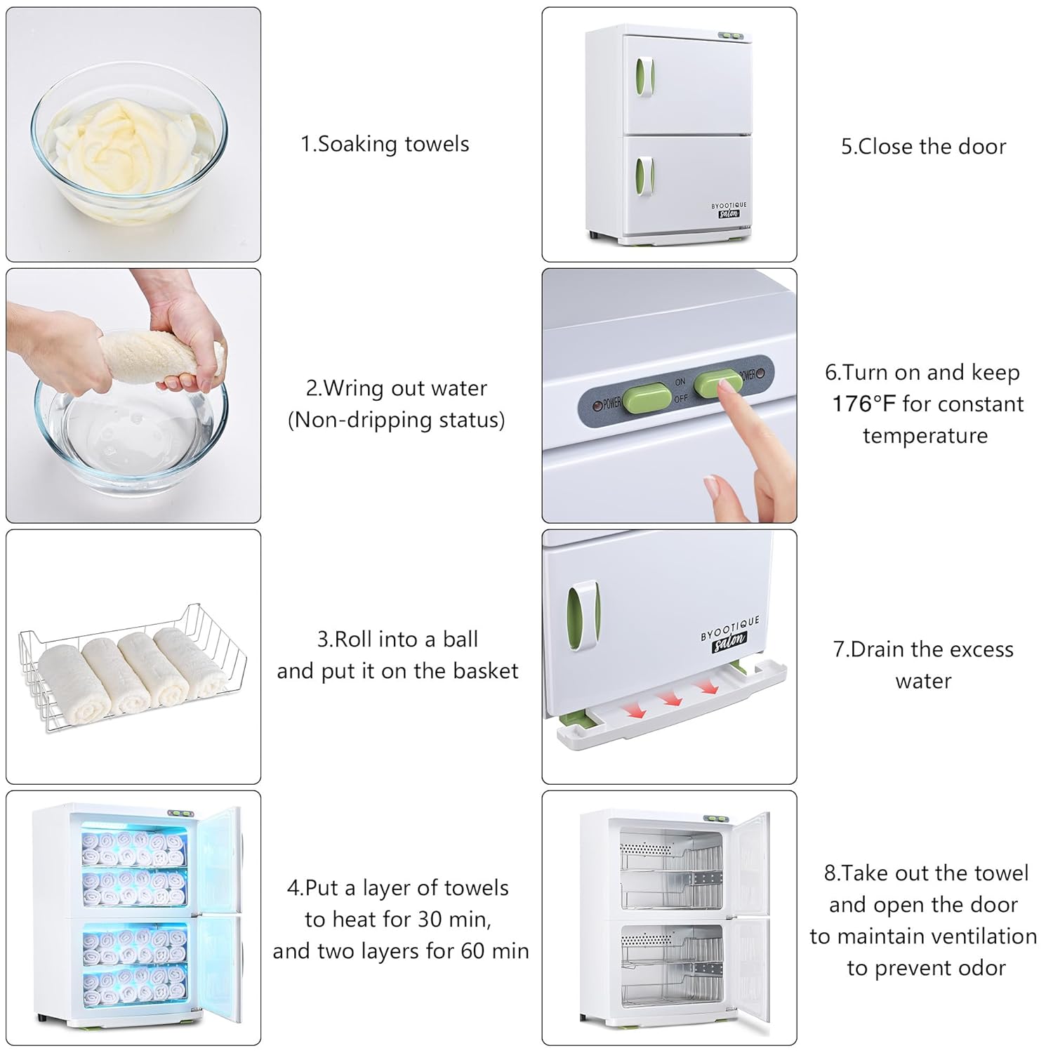 BYOOTIQUE Hot Towel Warmer Cabinet 46L