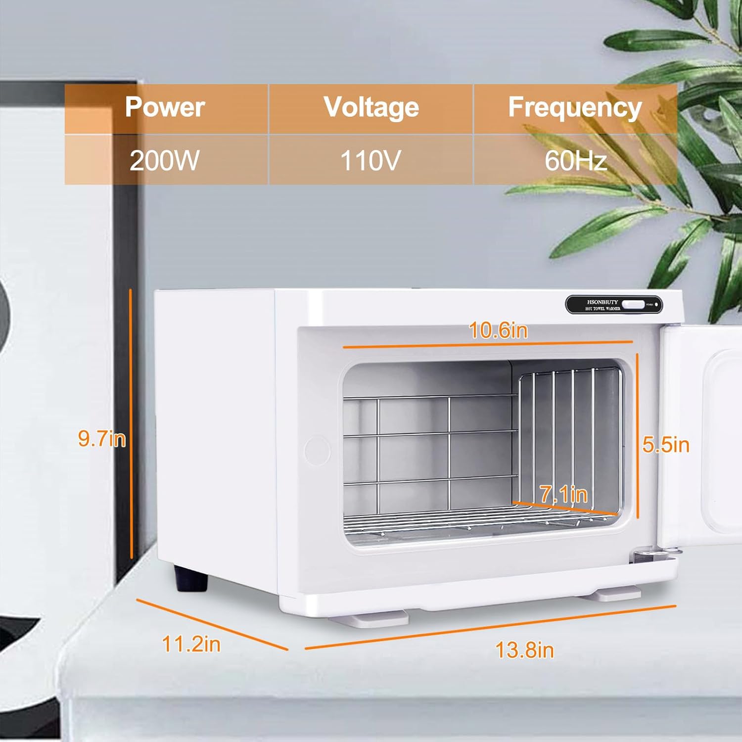 HSONBIUTY Hot Towel Warmer Cabinet 8L Capacity White