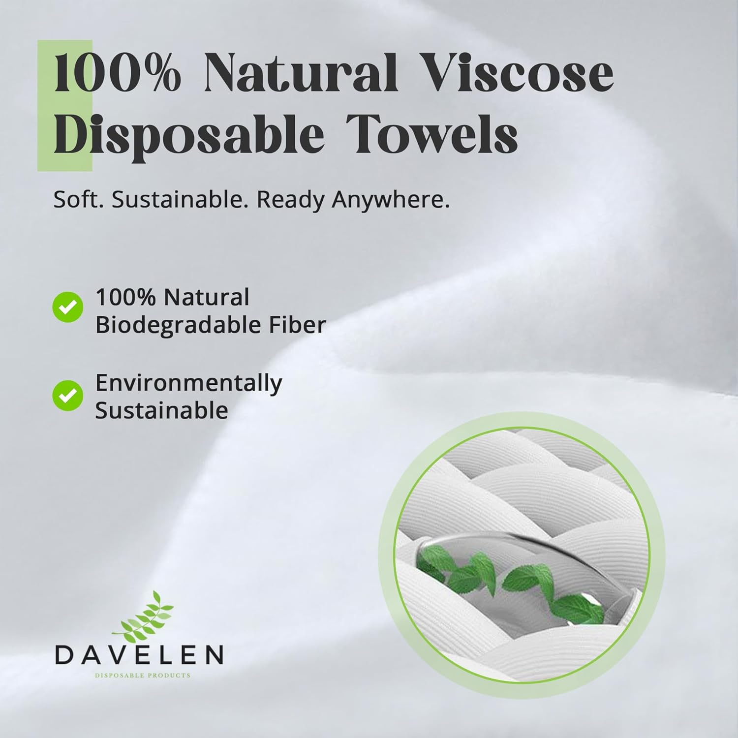 DAVELEN Disposable Large Luxury Towels 50-Count
