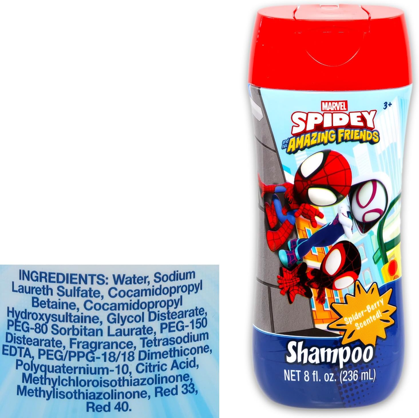 Spidey and Friends Bathroom Set for Kids - 8 Oz Shampoo and Stickers