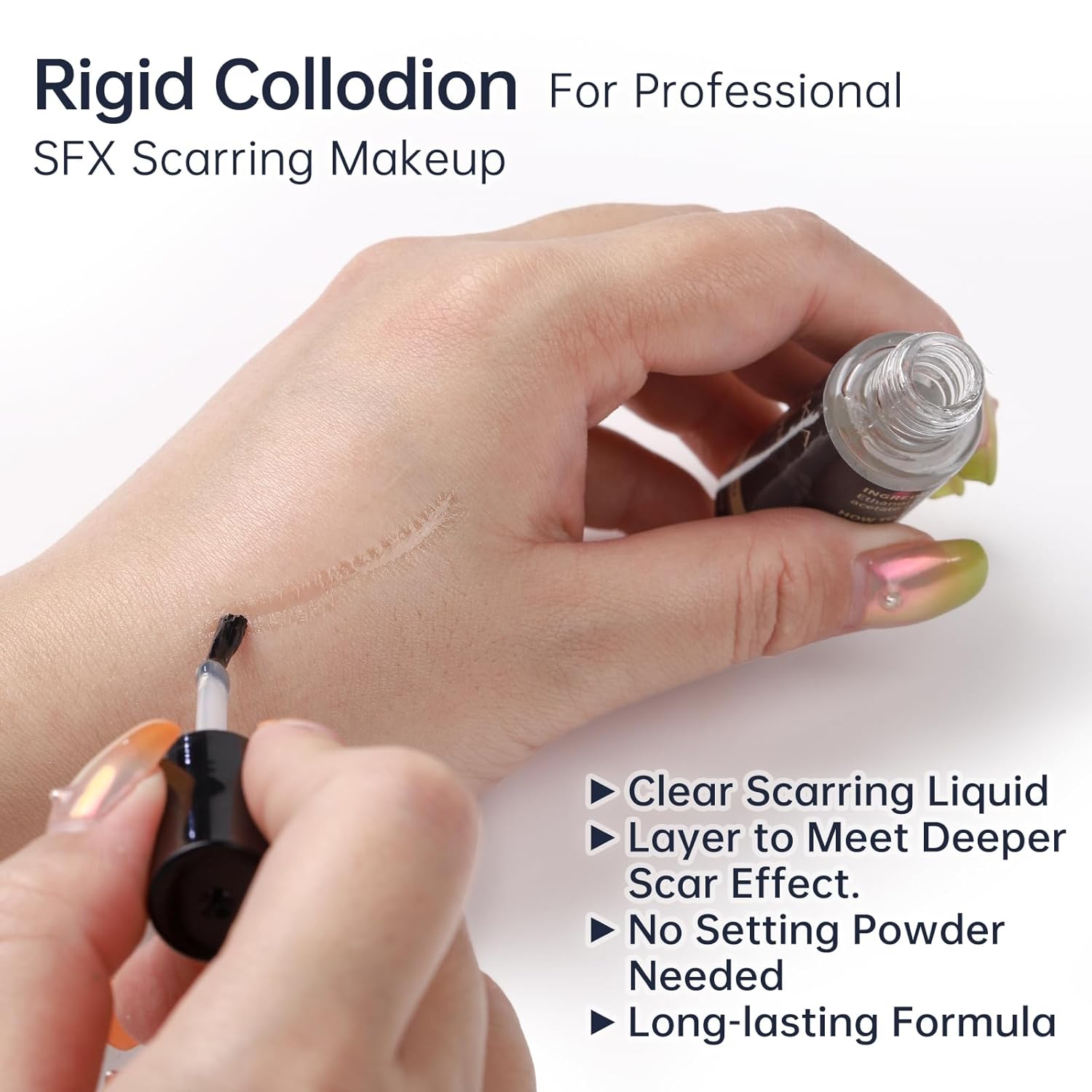 BOBISUKA Rigid Collodion Scar Makeup Kit with Brush Remover
